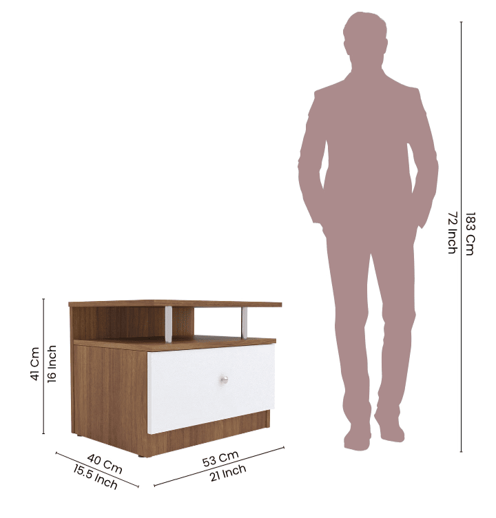 Pico Bedside Table - Leon Teak (DIY)