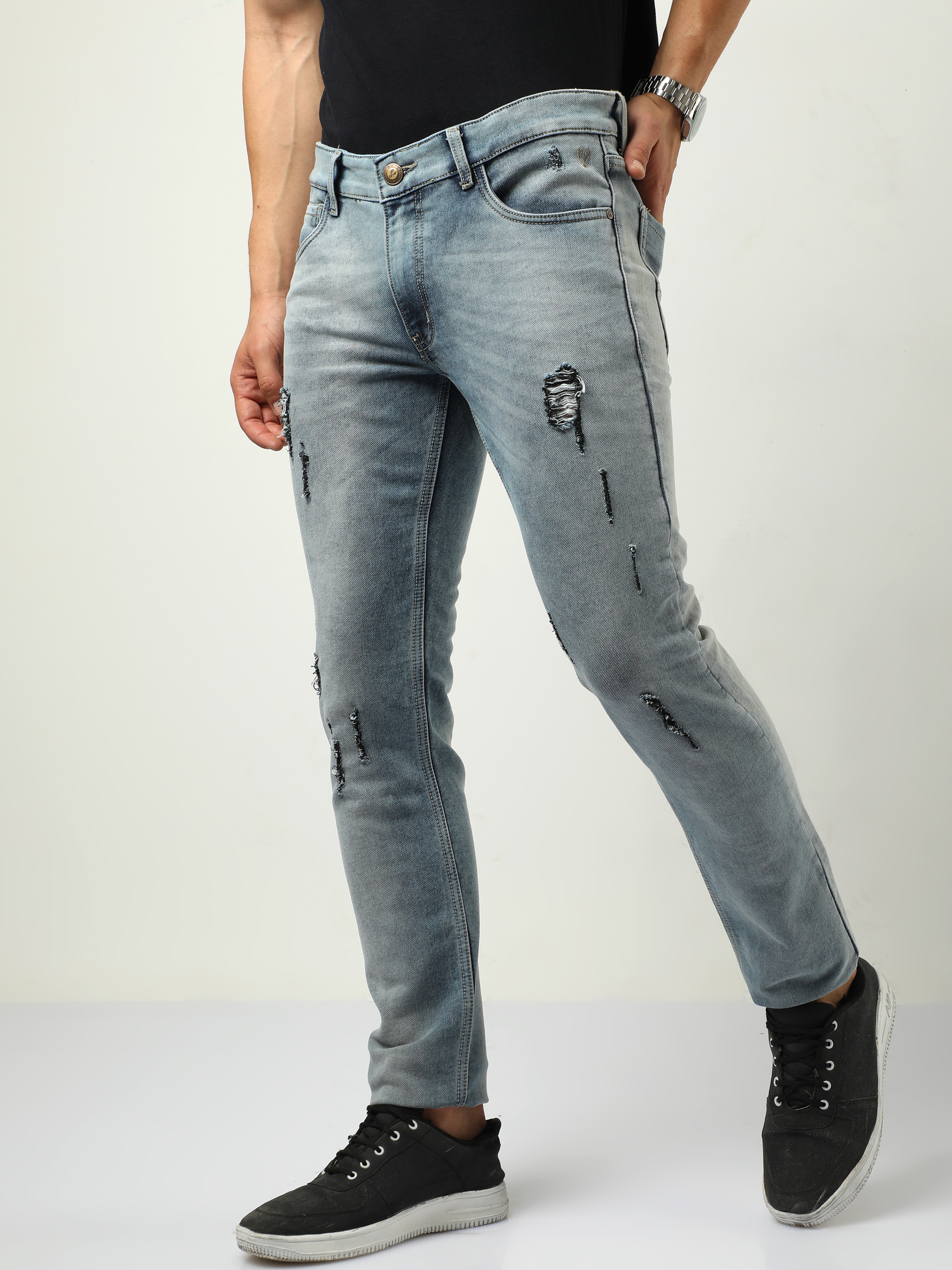 Spruce Frayed Denim