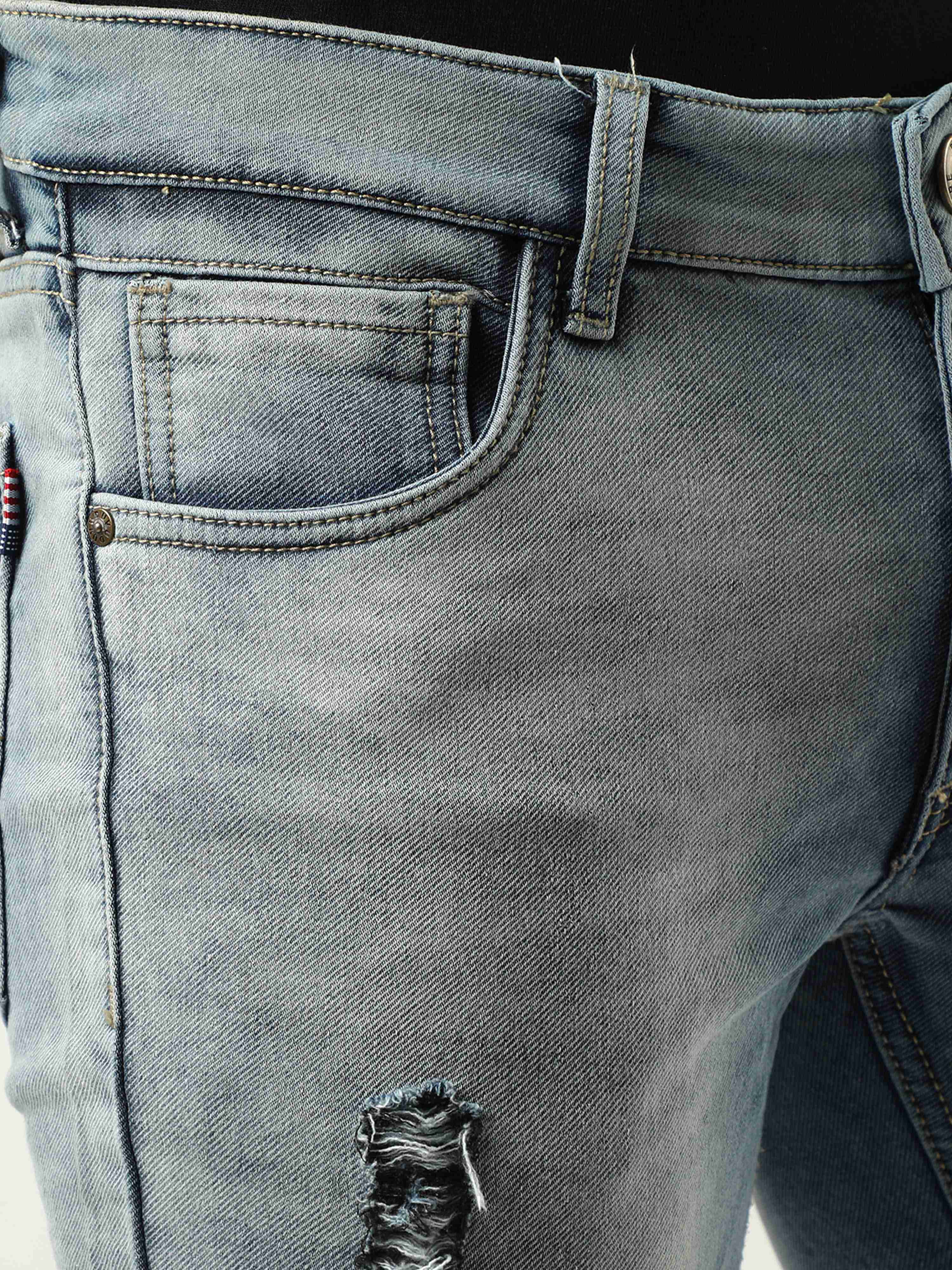 Spruce Frayed Denim