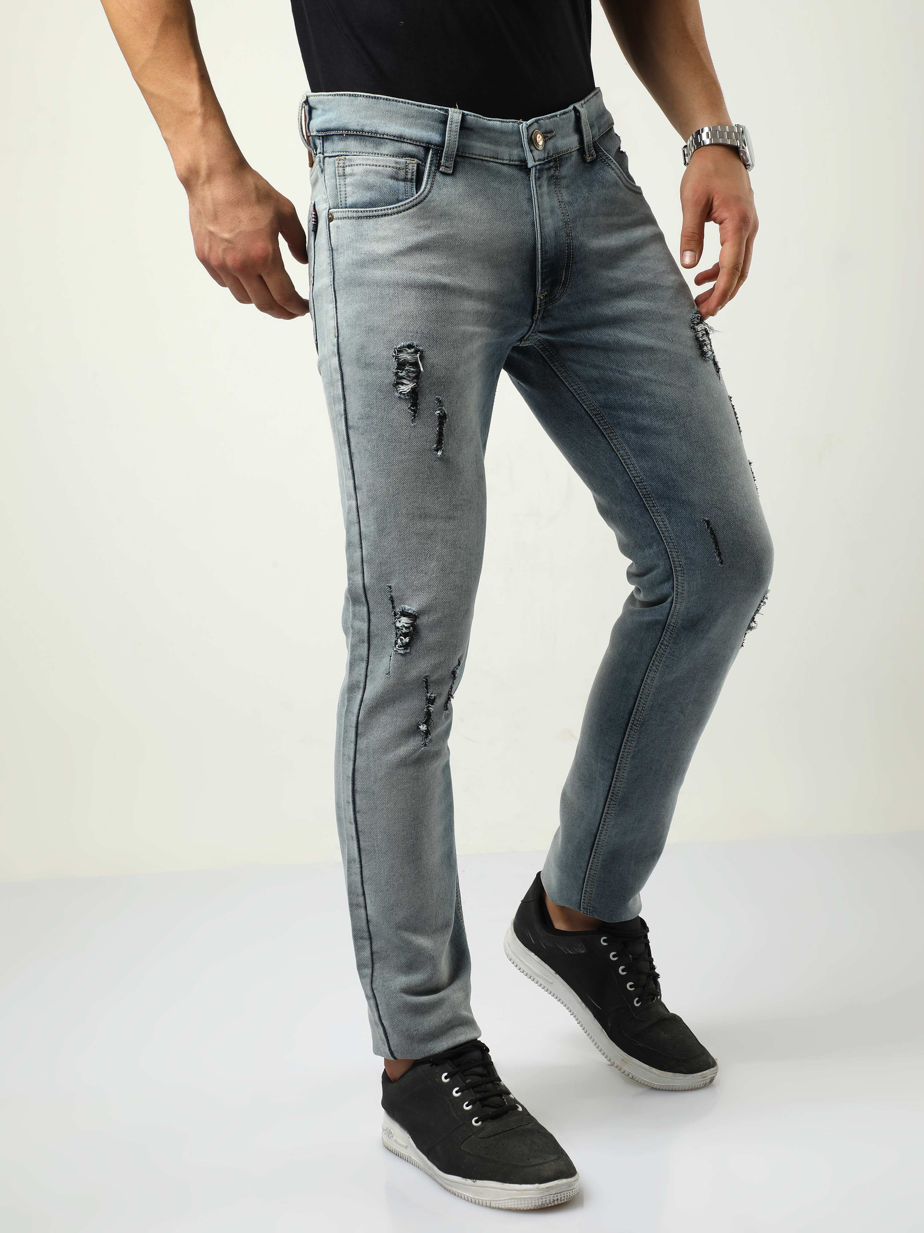 Spruce Frayed Denim