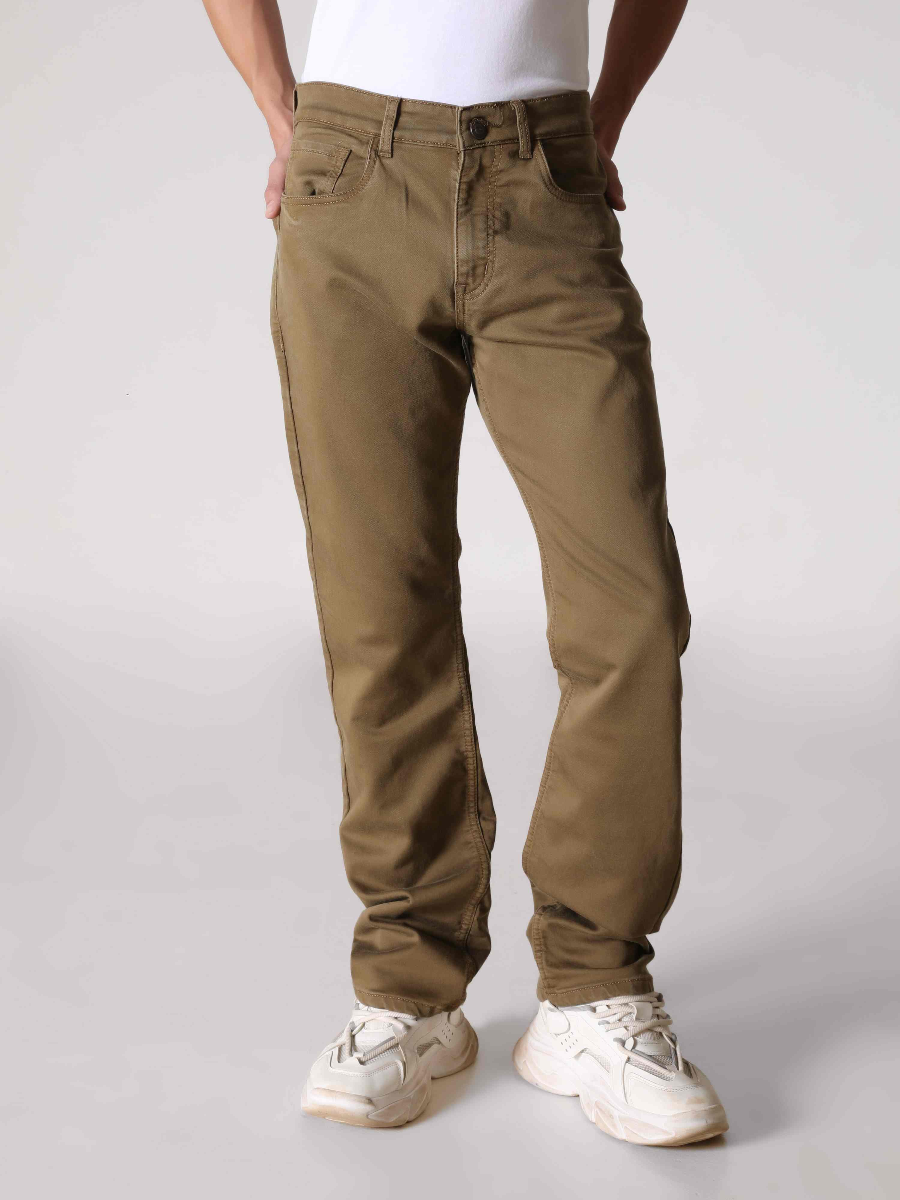 Earthy Beige Comfort Fit Denim