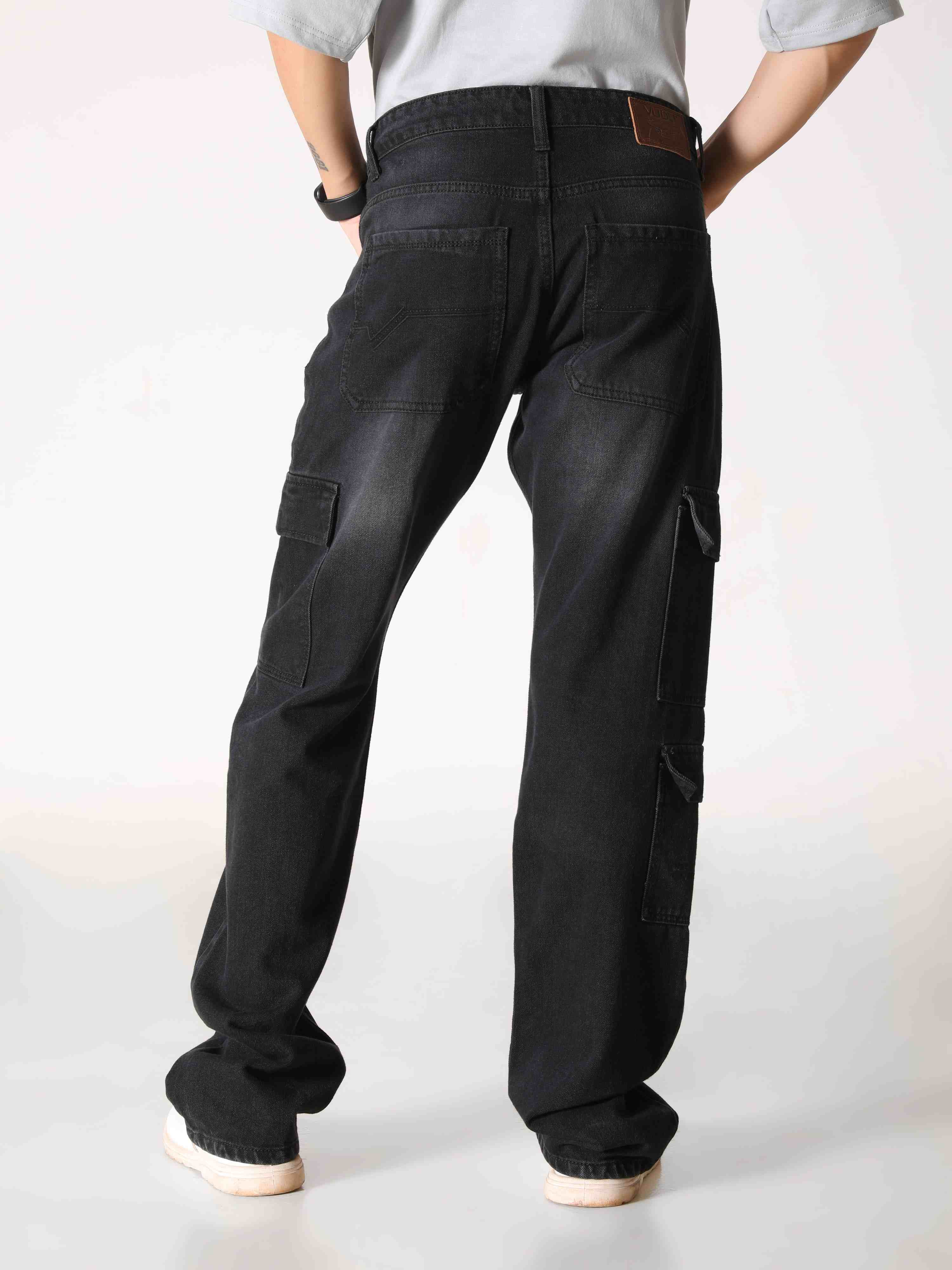 Onyx Black Denim Cargos