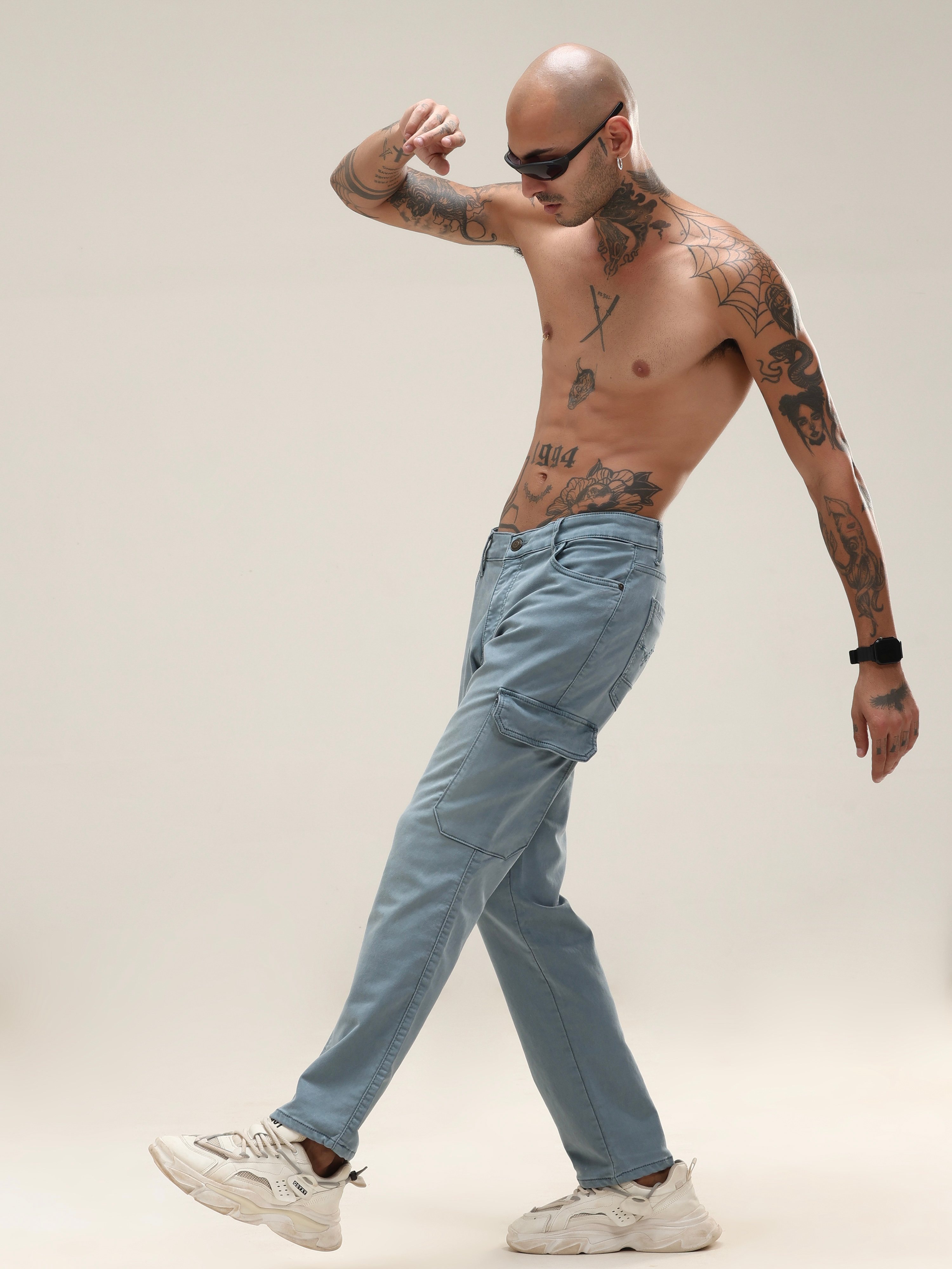 Aquamarine Slim Cargo Pants