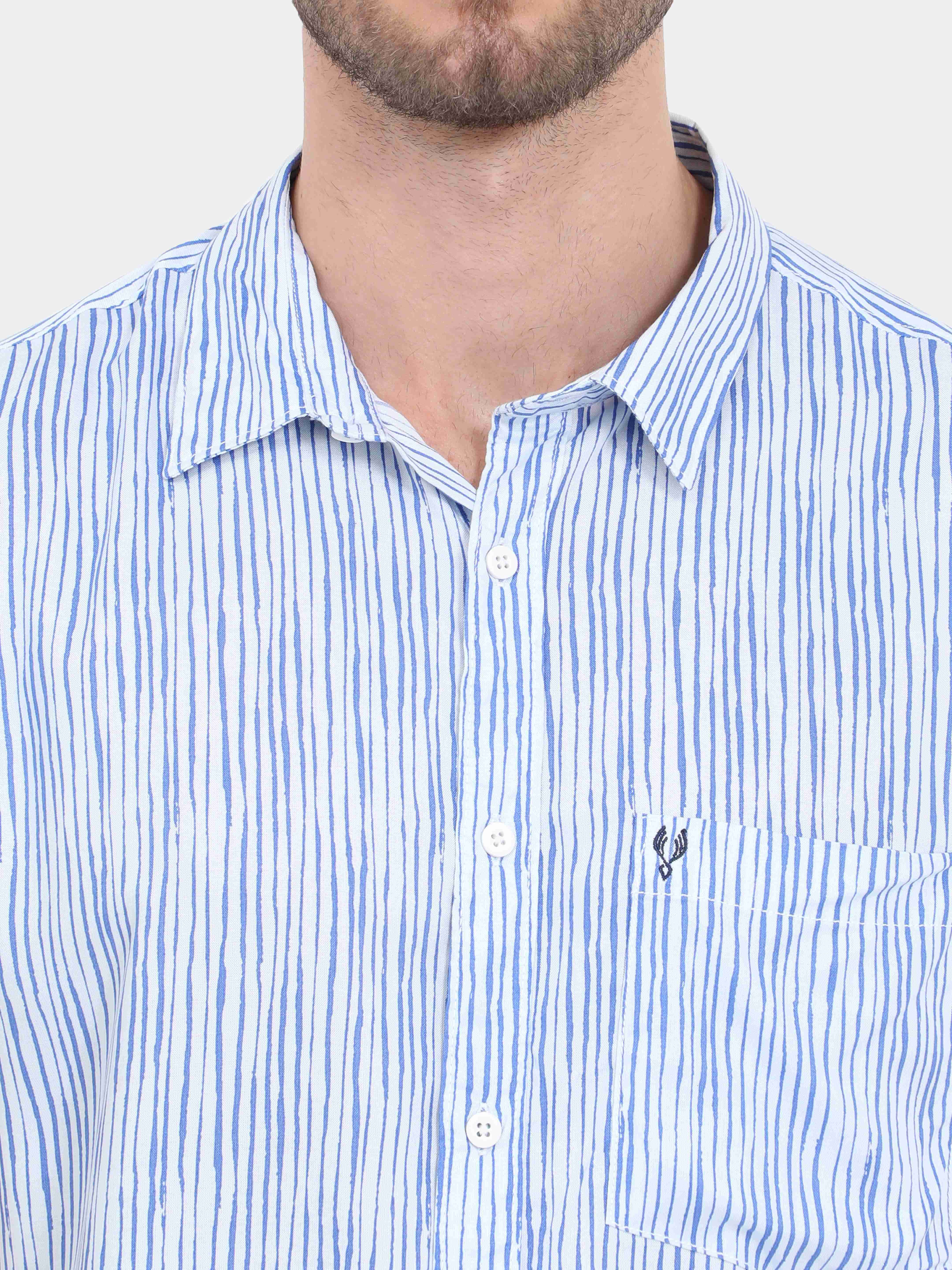 Handpainted Stripes Print Shirt