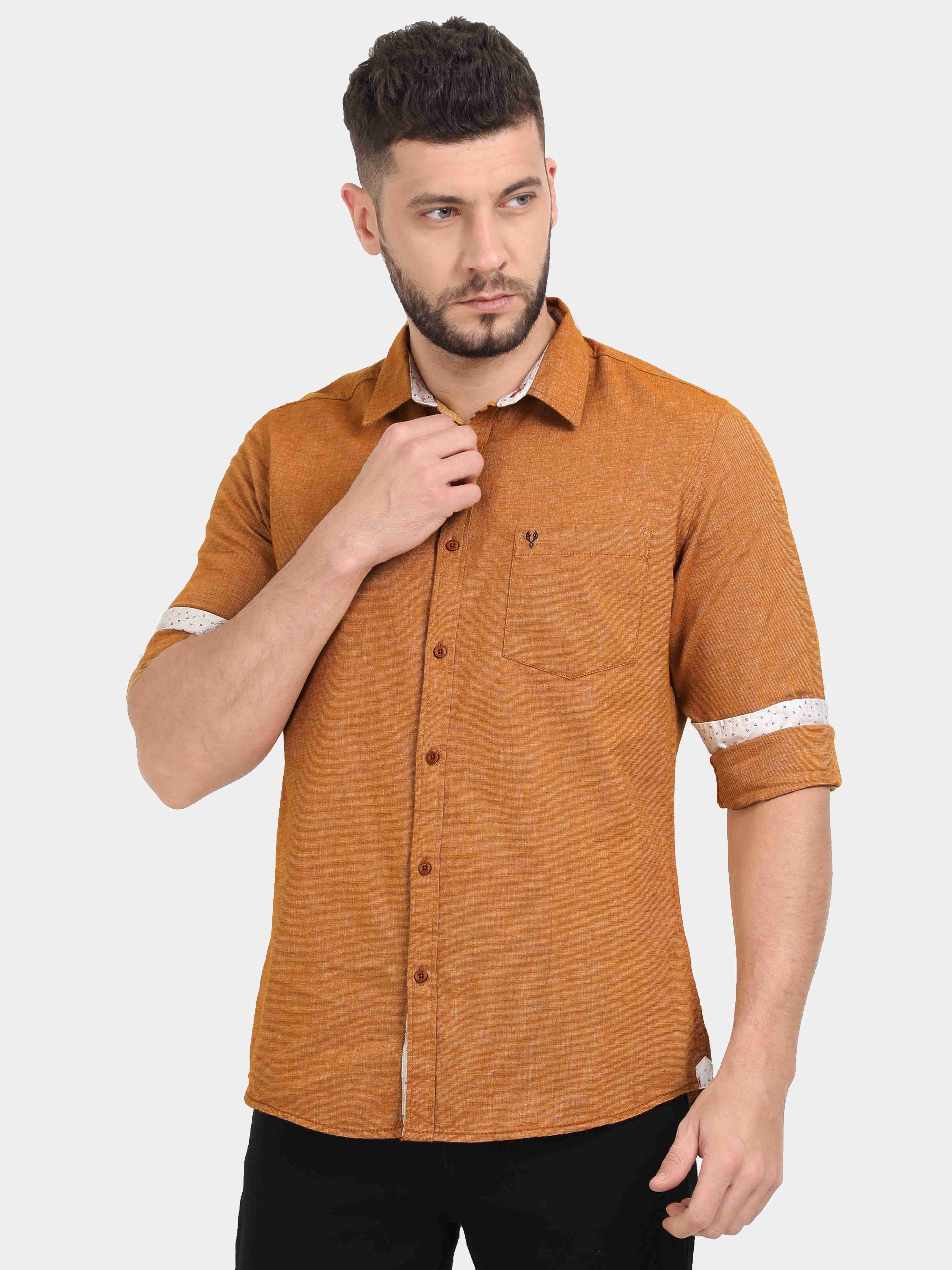 Vudu Mustard Full Sleeve Shirt