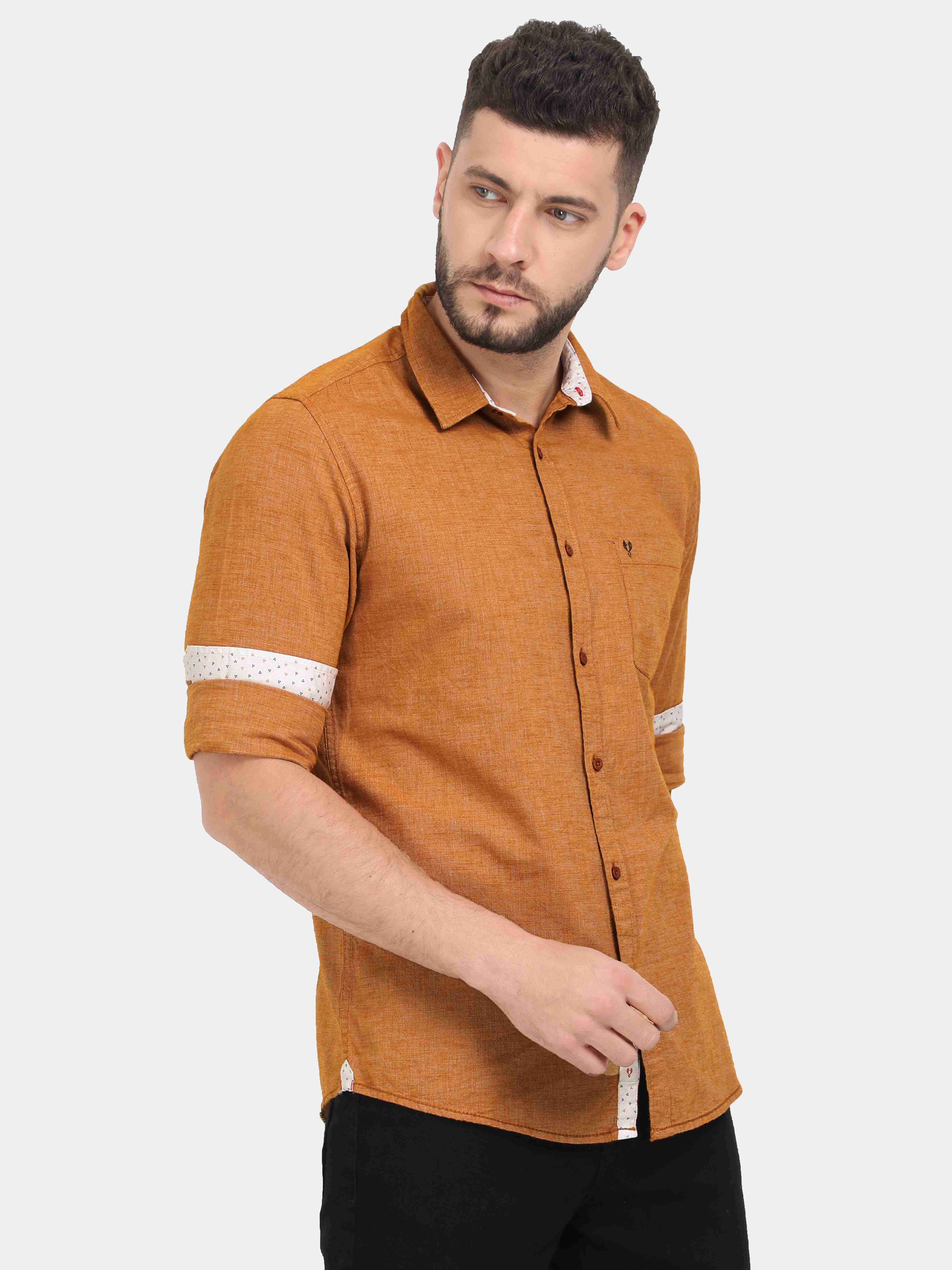 Vudu Mustard Full Sleeve Shirt