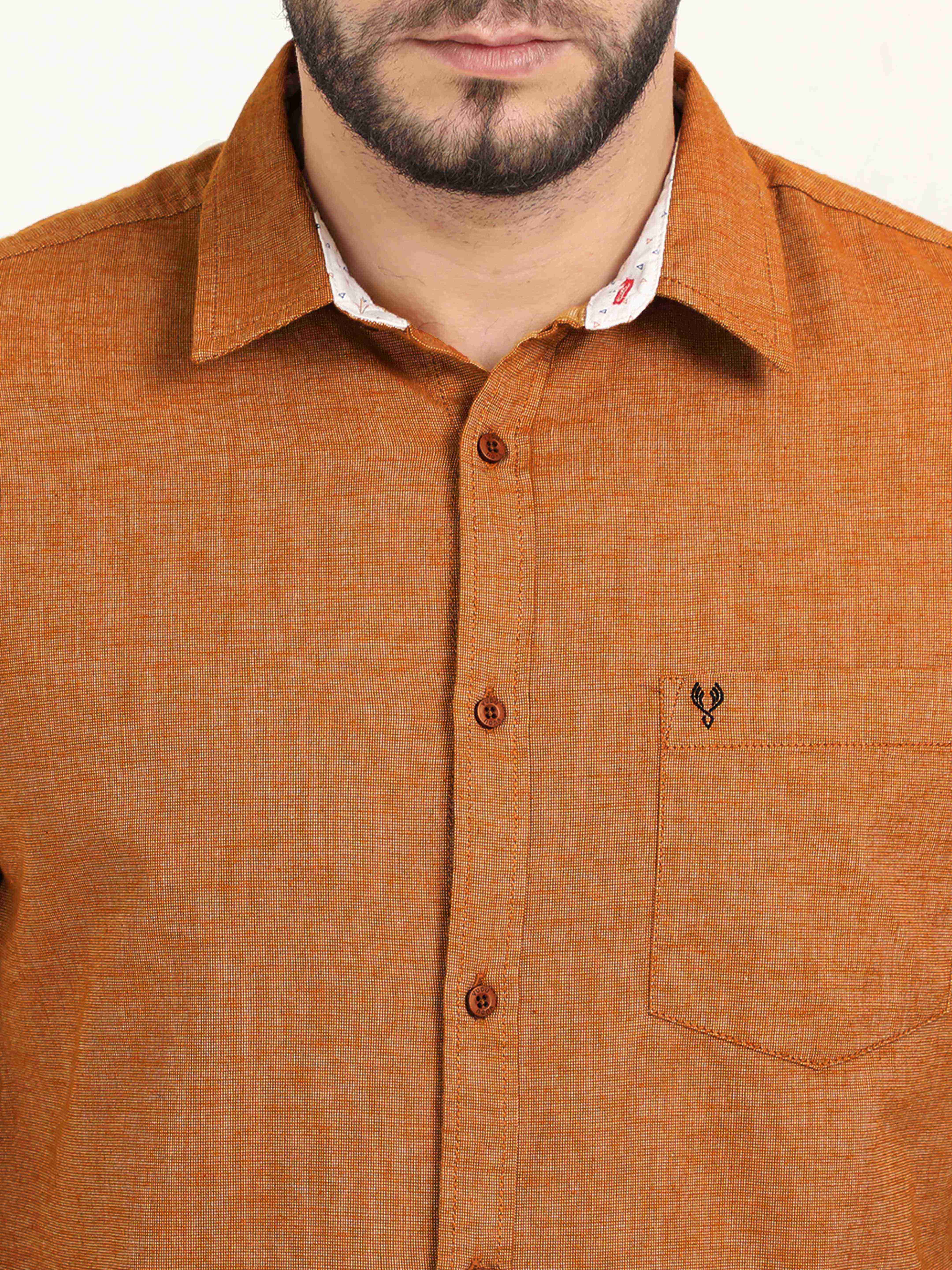 Vudu Mustard Full Sleeve Shirt