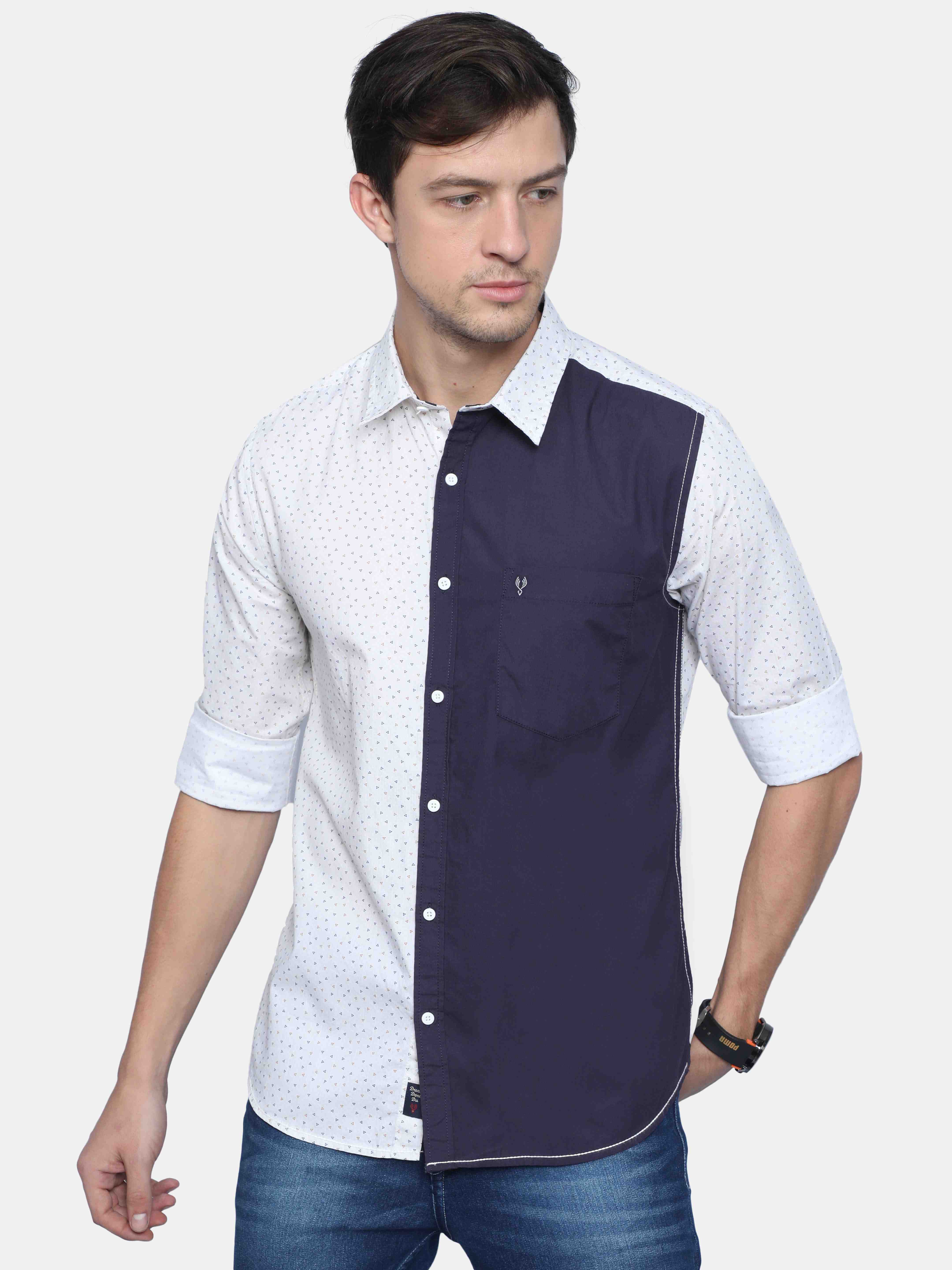 Contrast Panel Shirt
