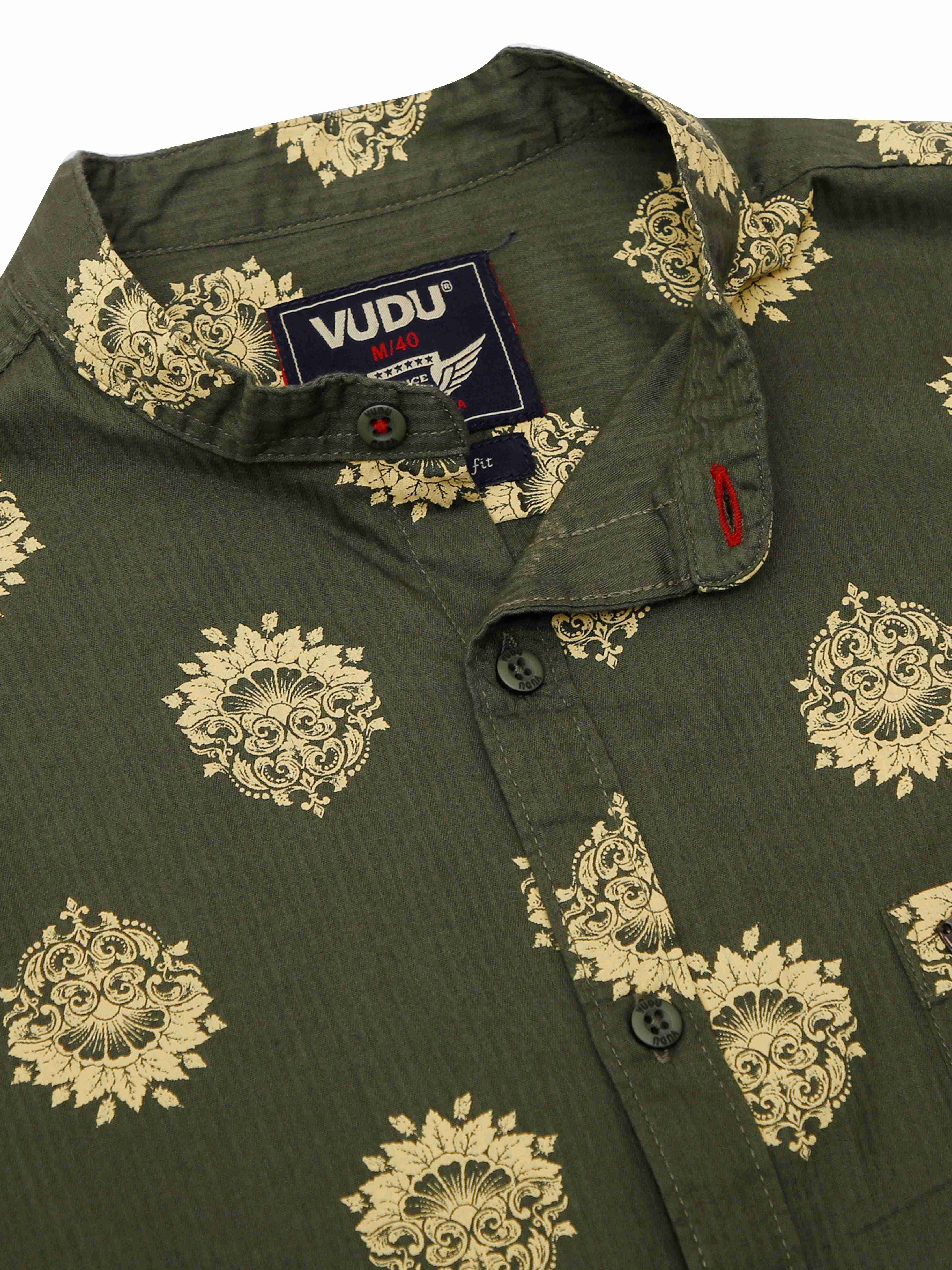 Golden Oriental Print Shirt
