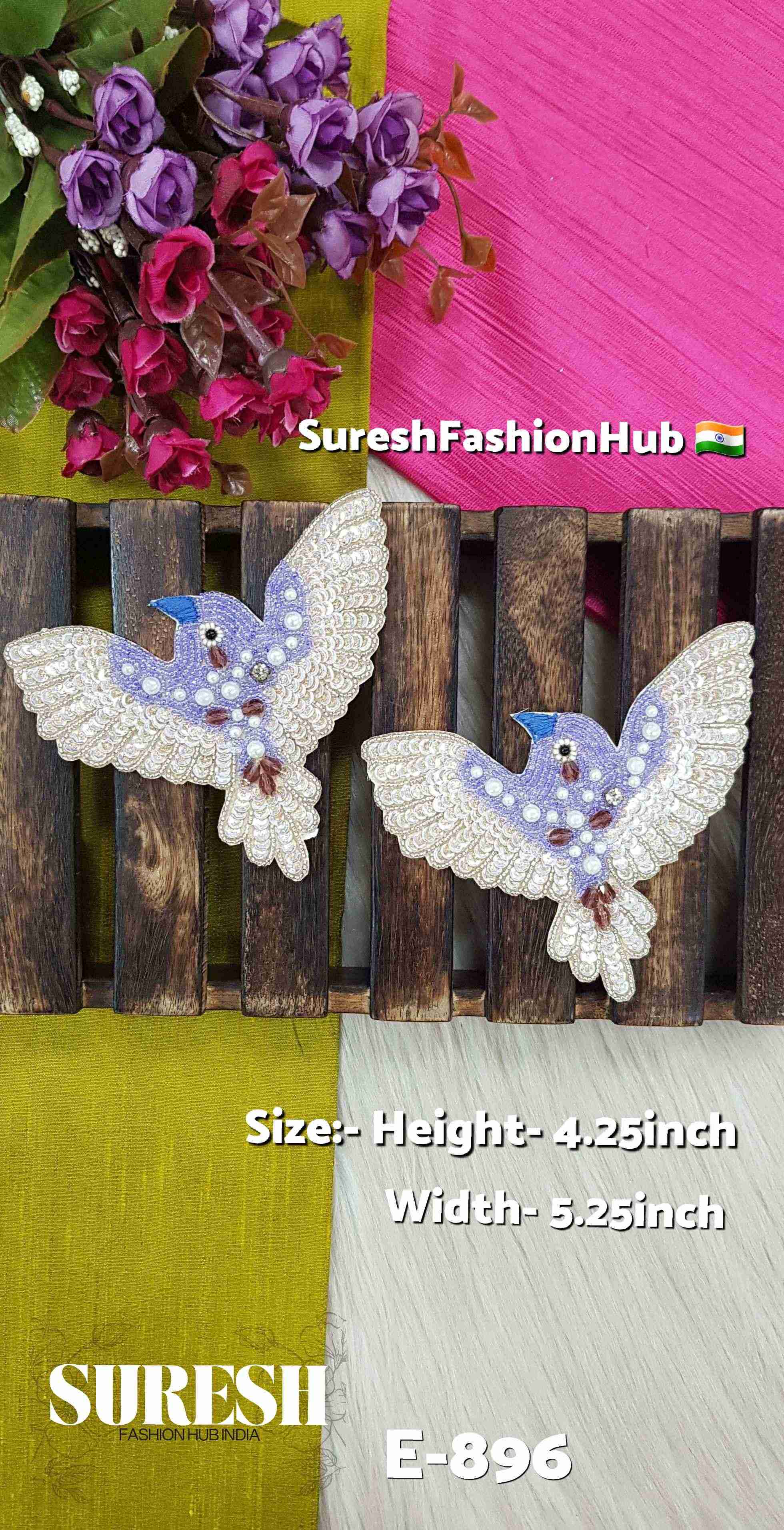 Lilac Breeze Bird Patch – Lilac e-896(8)