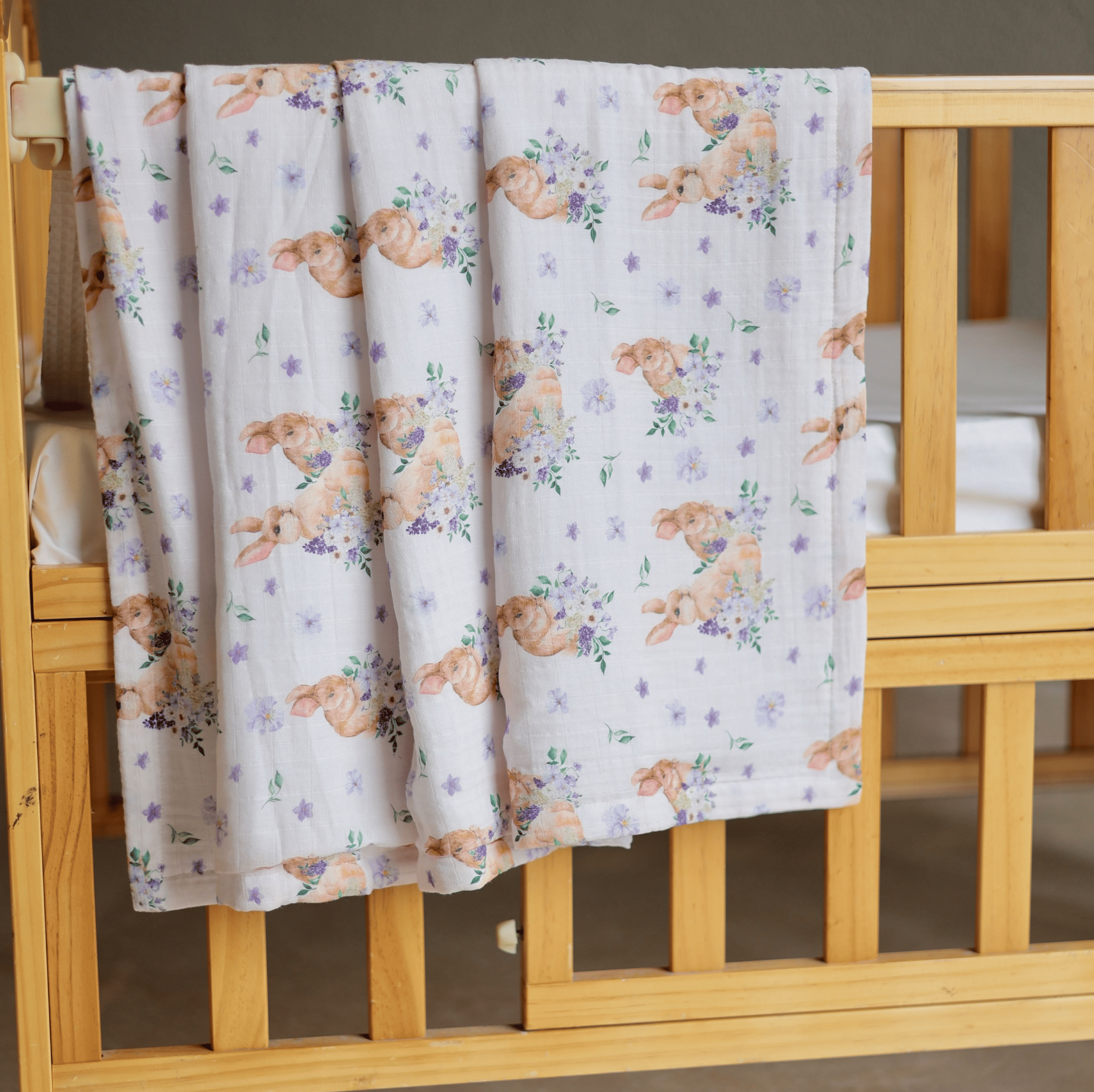 Squirrel Snuggles Muslin Blanket