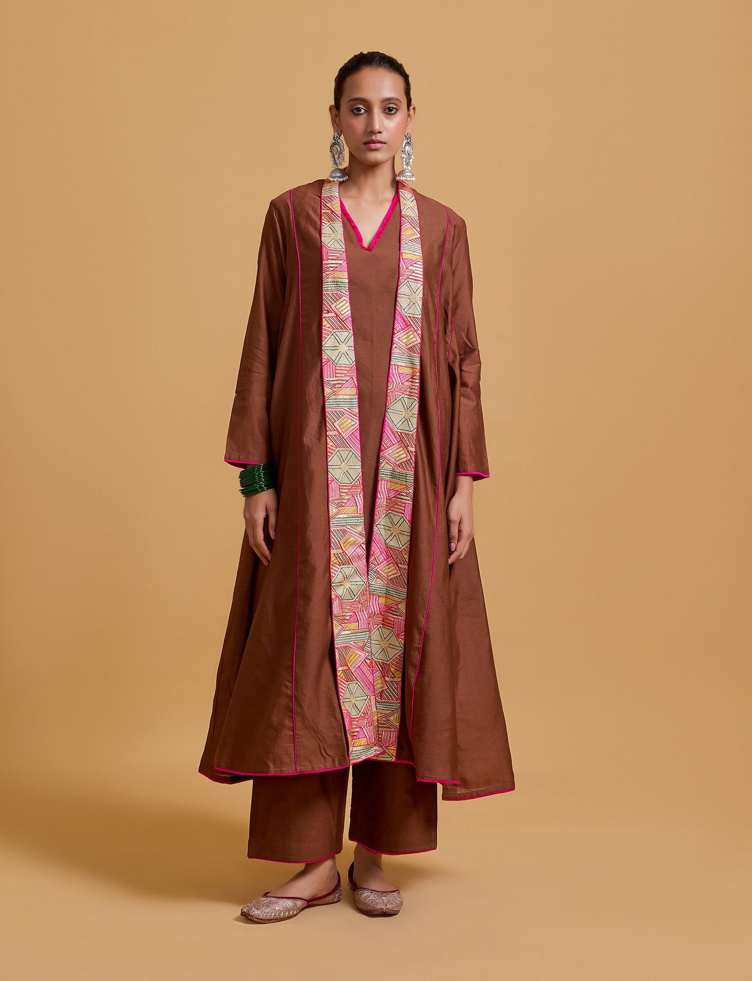 Mithai Brown Coat Set