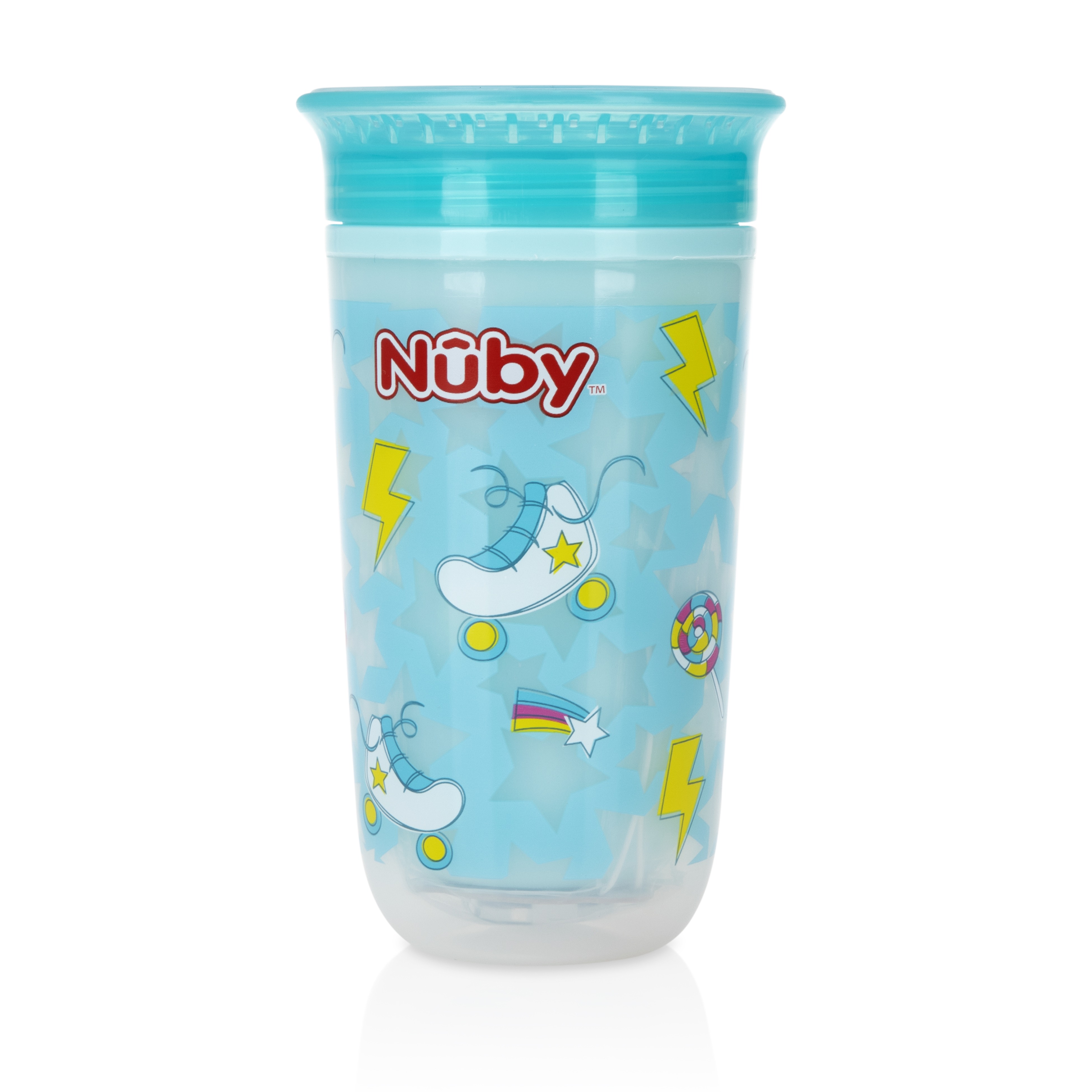 Nuby Unisex Light Up 360° Baby Sippers and Cups - Aqua