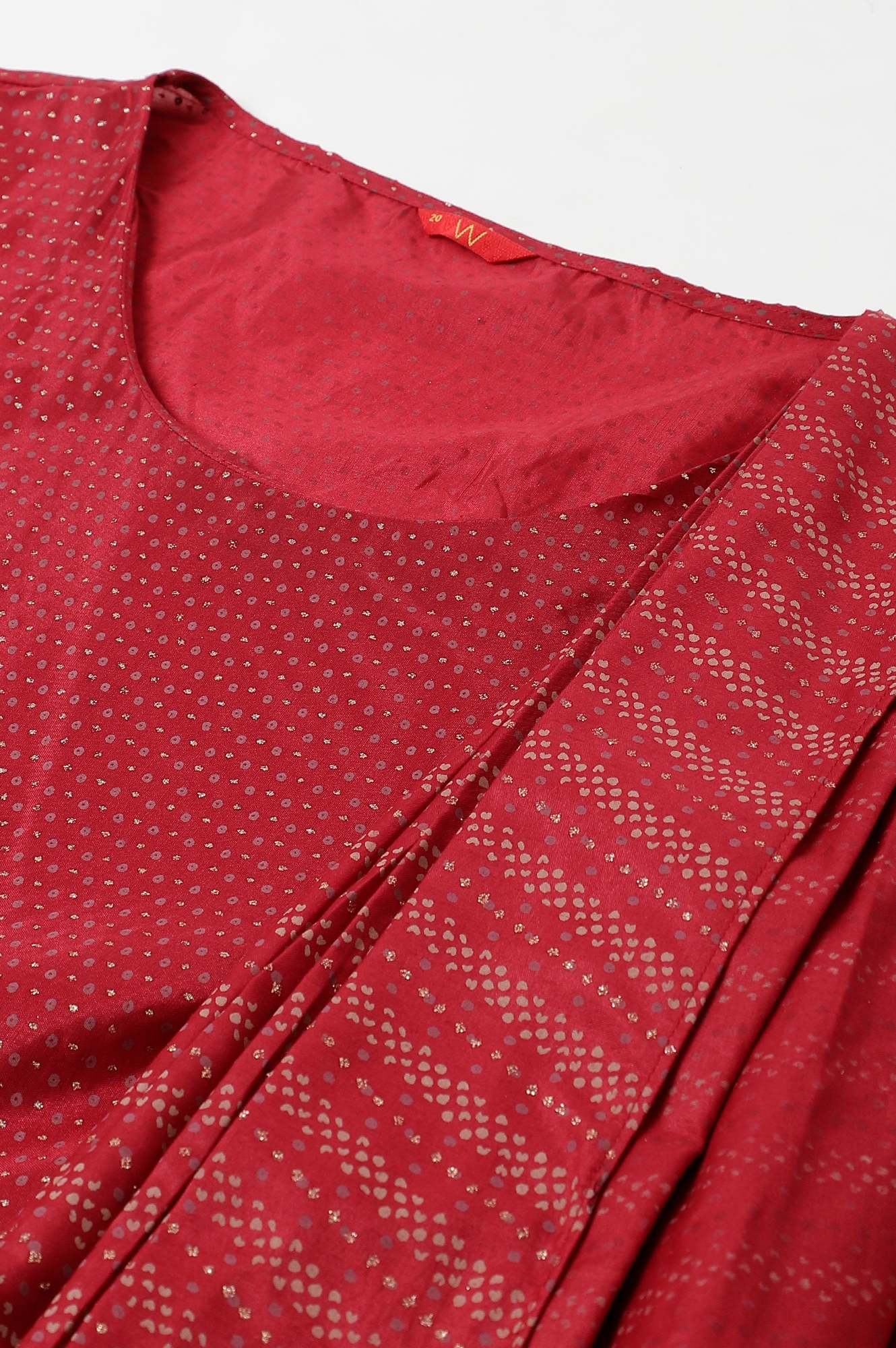 W | W Plus Size Maroon Insta Saree Dress with Embroidered Belt 6