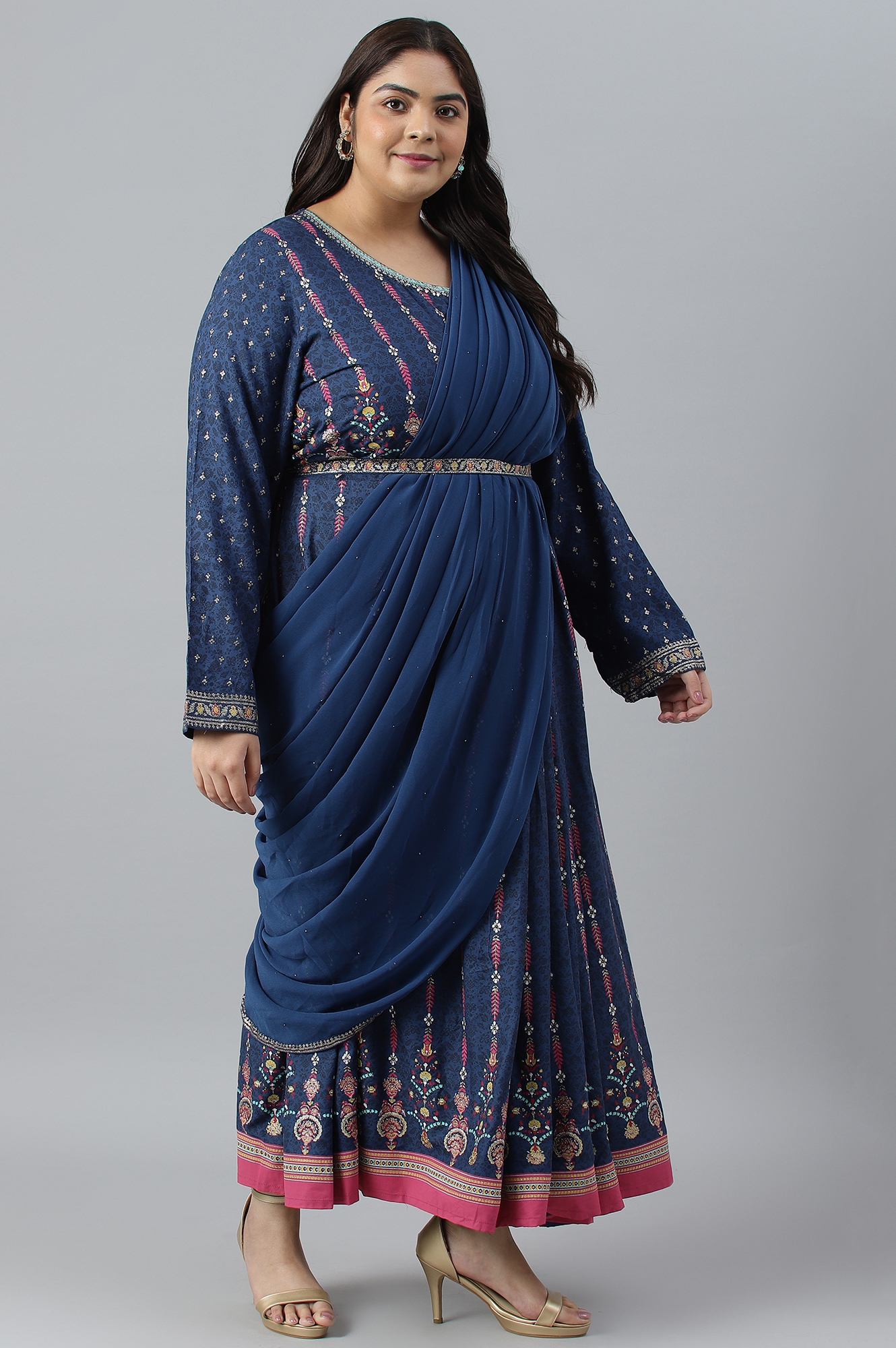 An old saree turned into a lovely Anarkali...from creative Sreelakshmi  Prakash for Fucshia | Anarkali dress, Indian saree dress, Dress indian style
