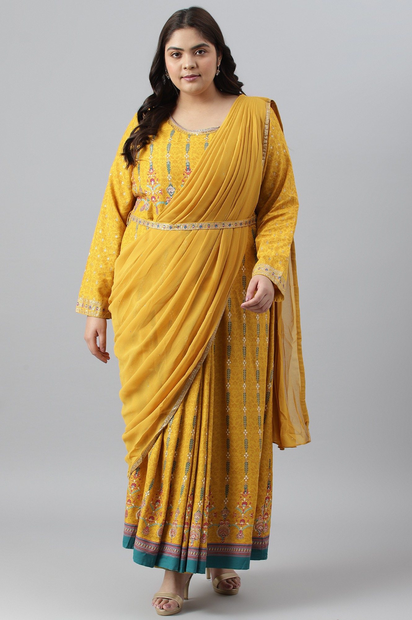 Saree dress by w top
