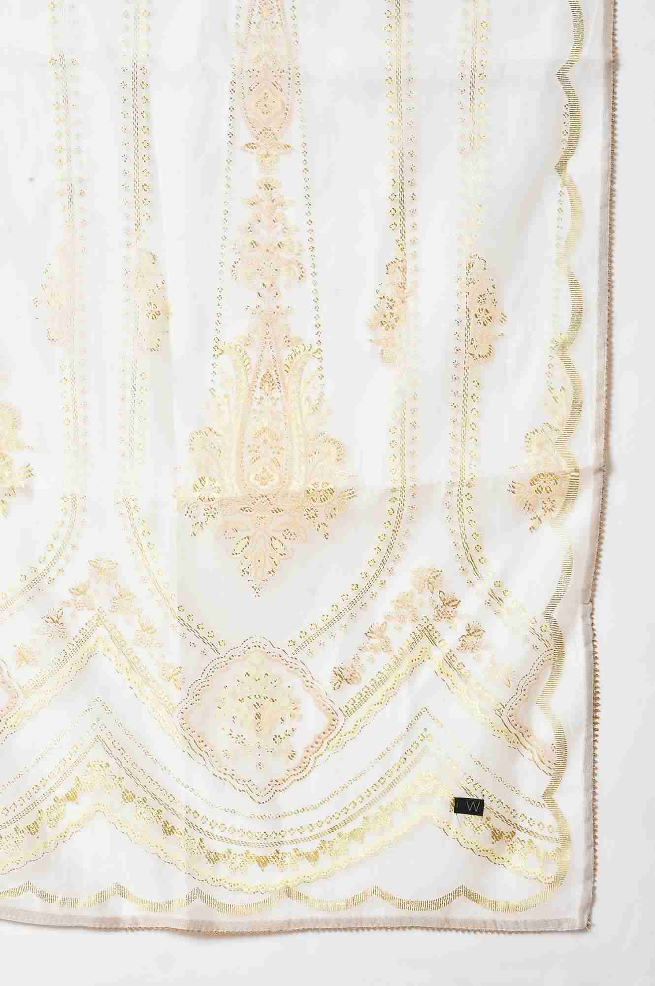 Wishful by W Light Yellow Short Kurta with Sharara and Dupatta