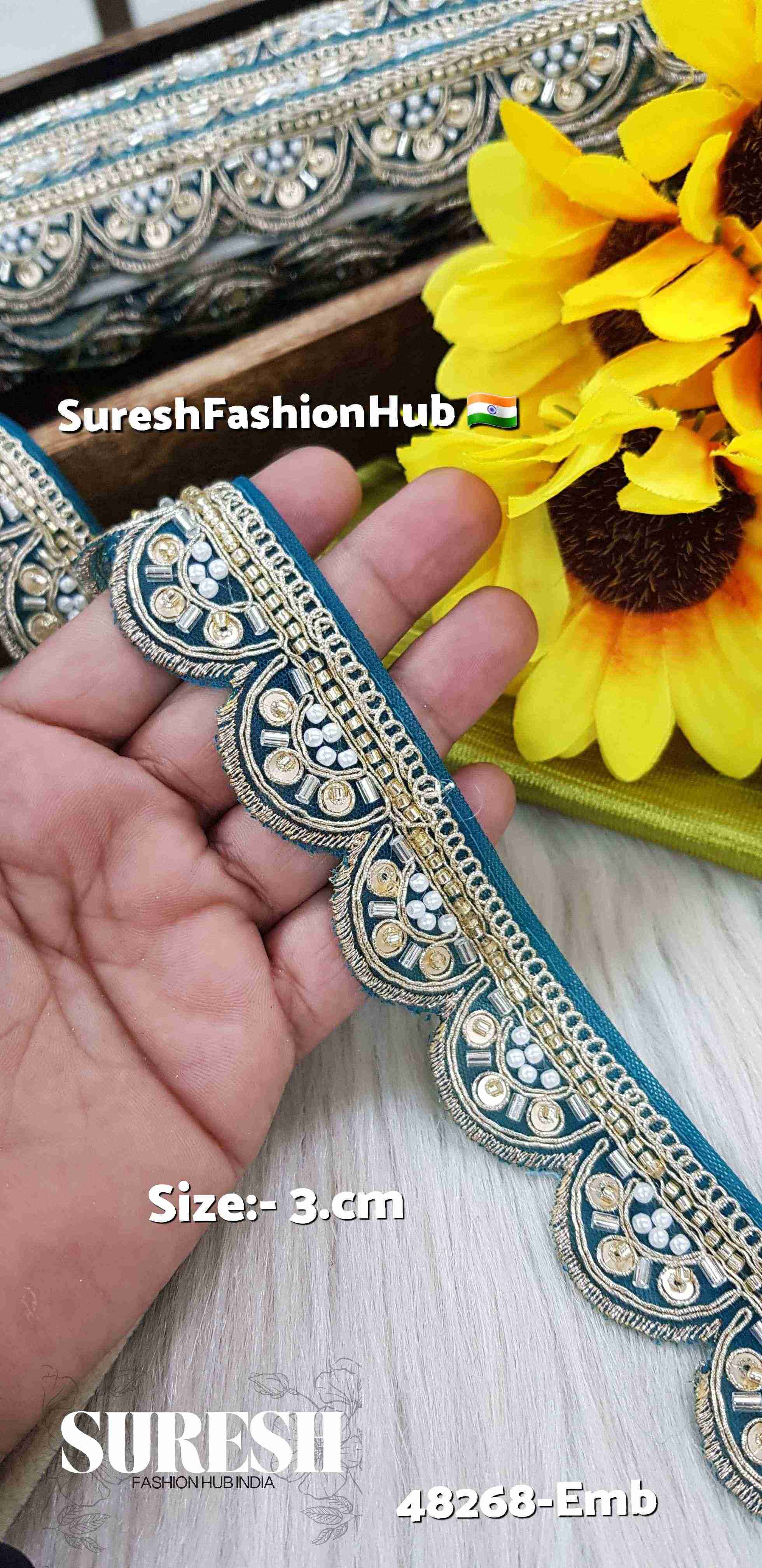 Rama One-Side Scalloped Embroidery Lace