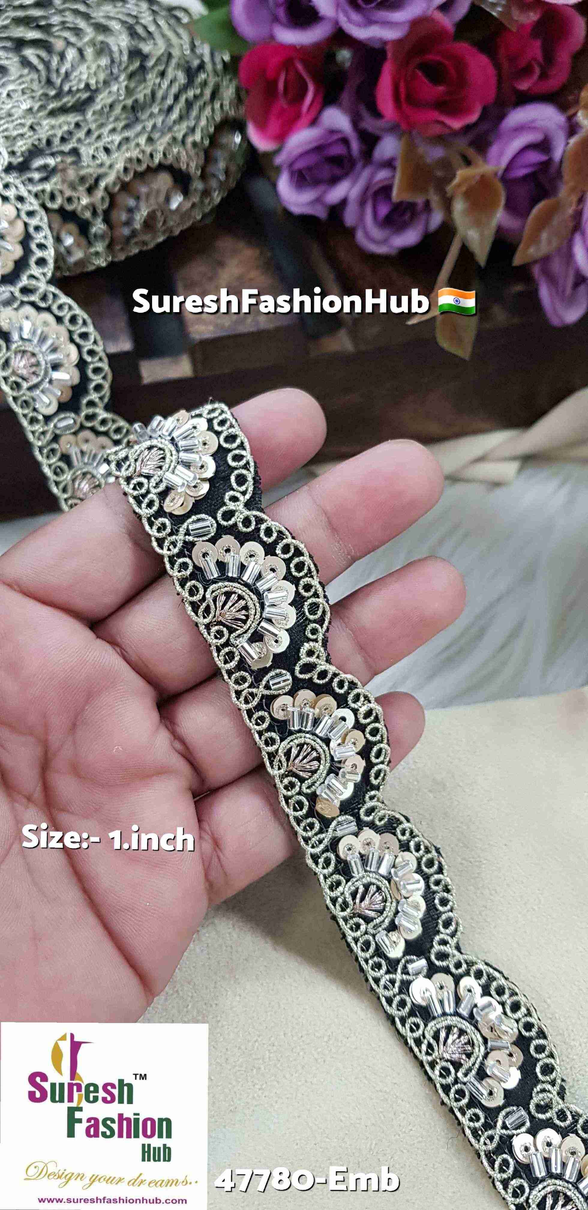Black Shine Zari Lace