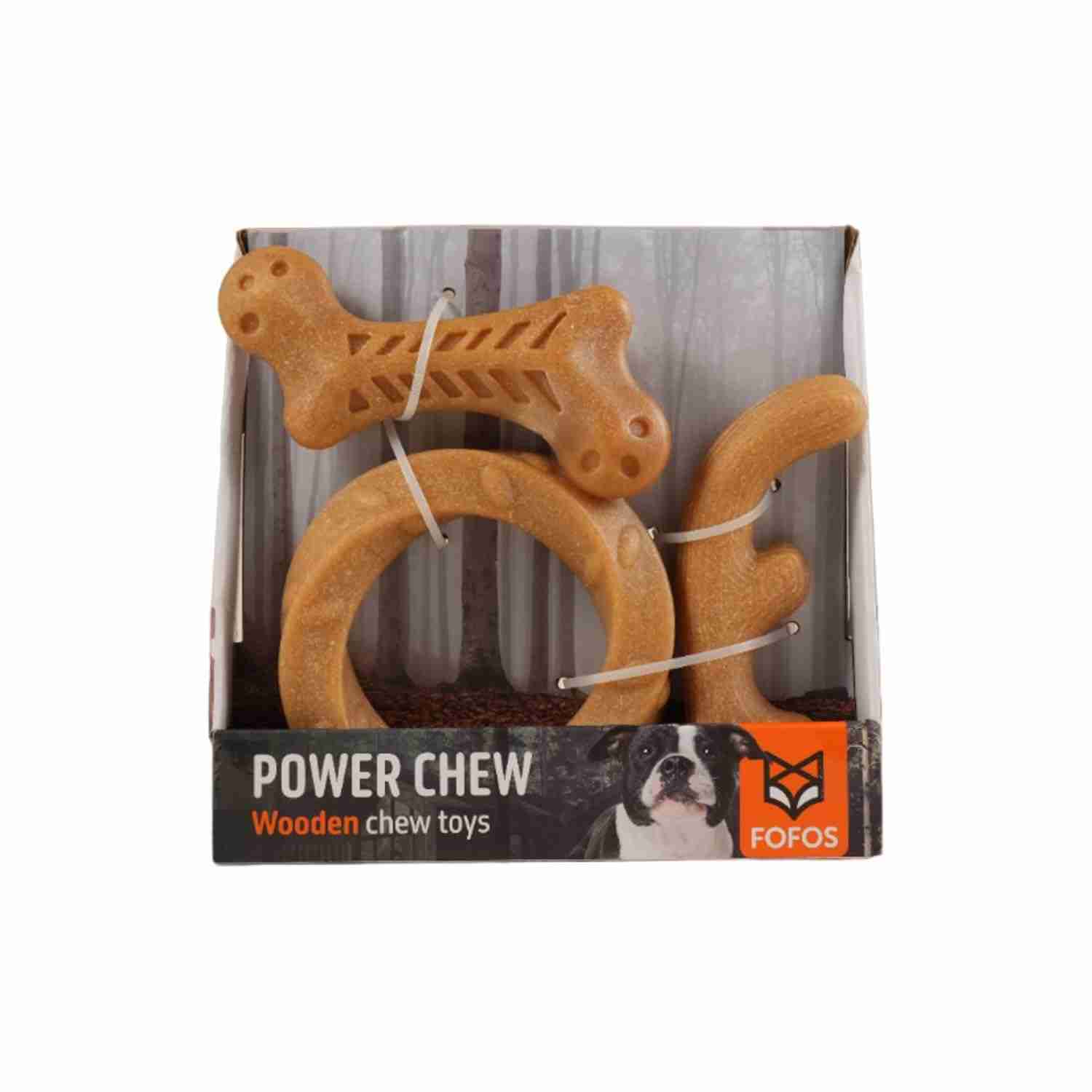 Barkbutler Fofos Wooden Stix Chew Toy for Dogs