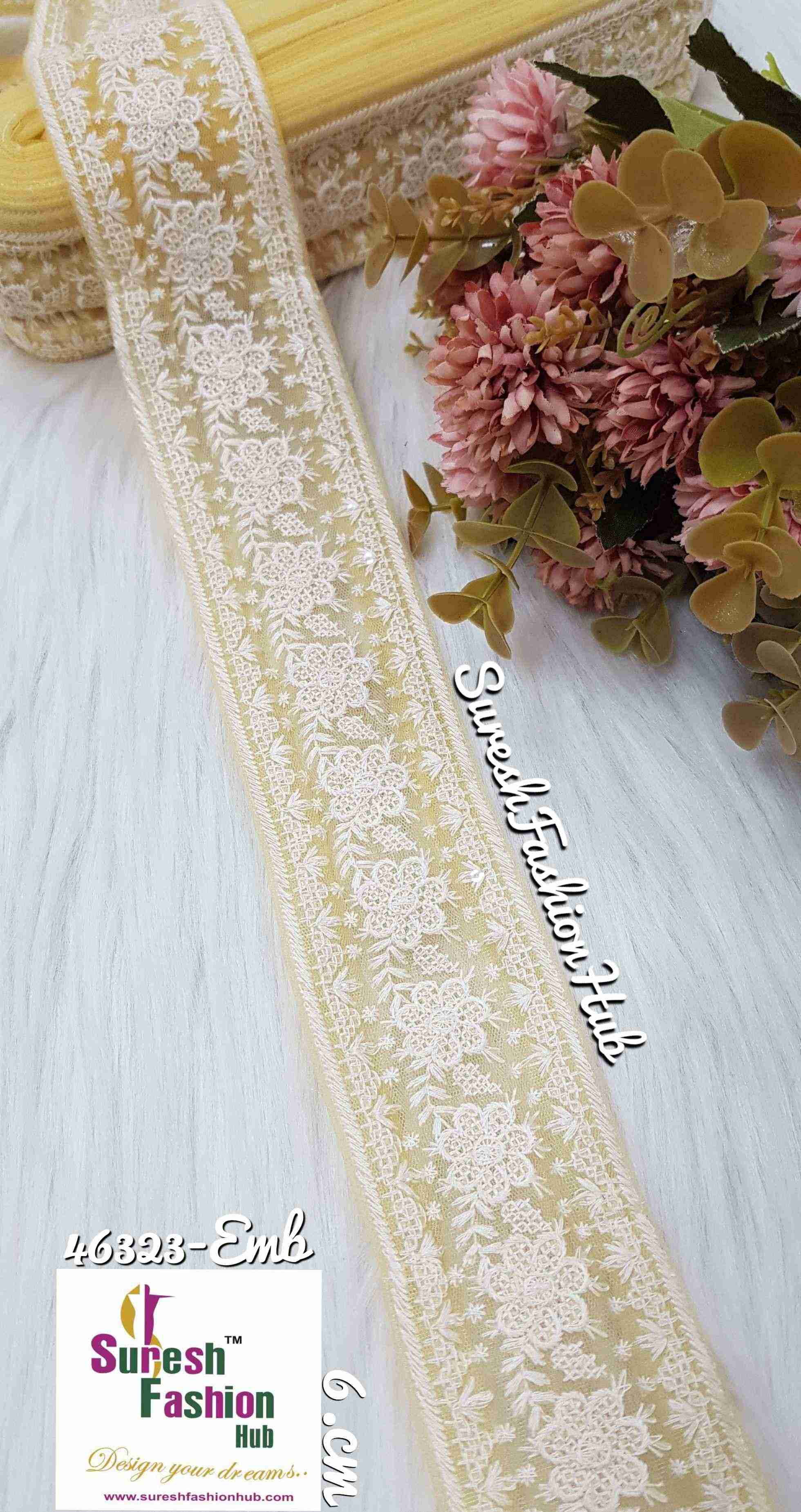 Yellow Threaded Kaleidoscope laces