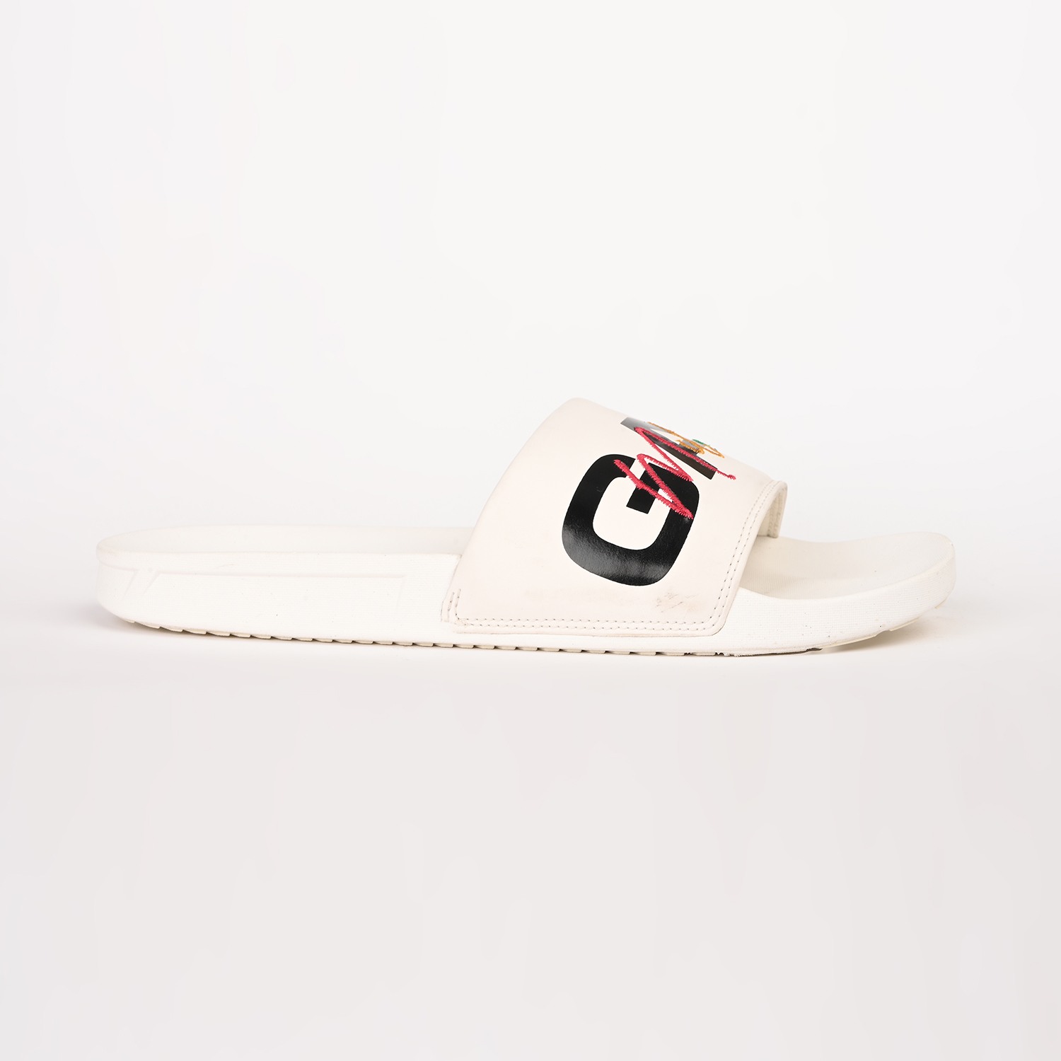 Men's LuxeEdge White Slides
