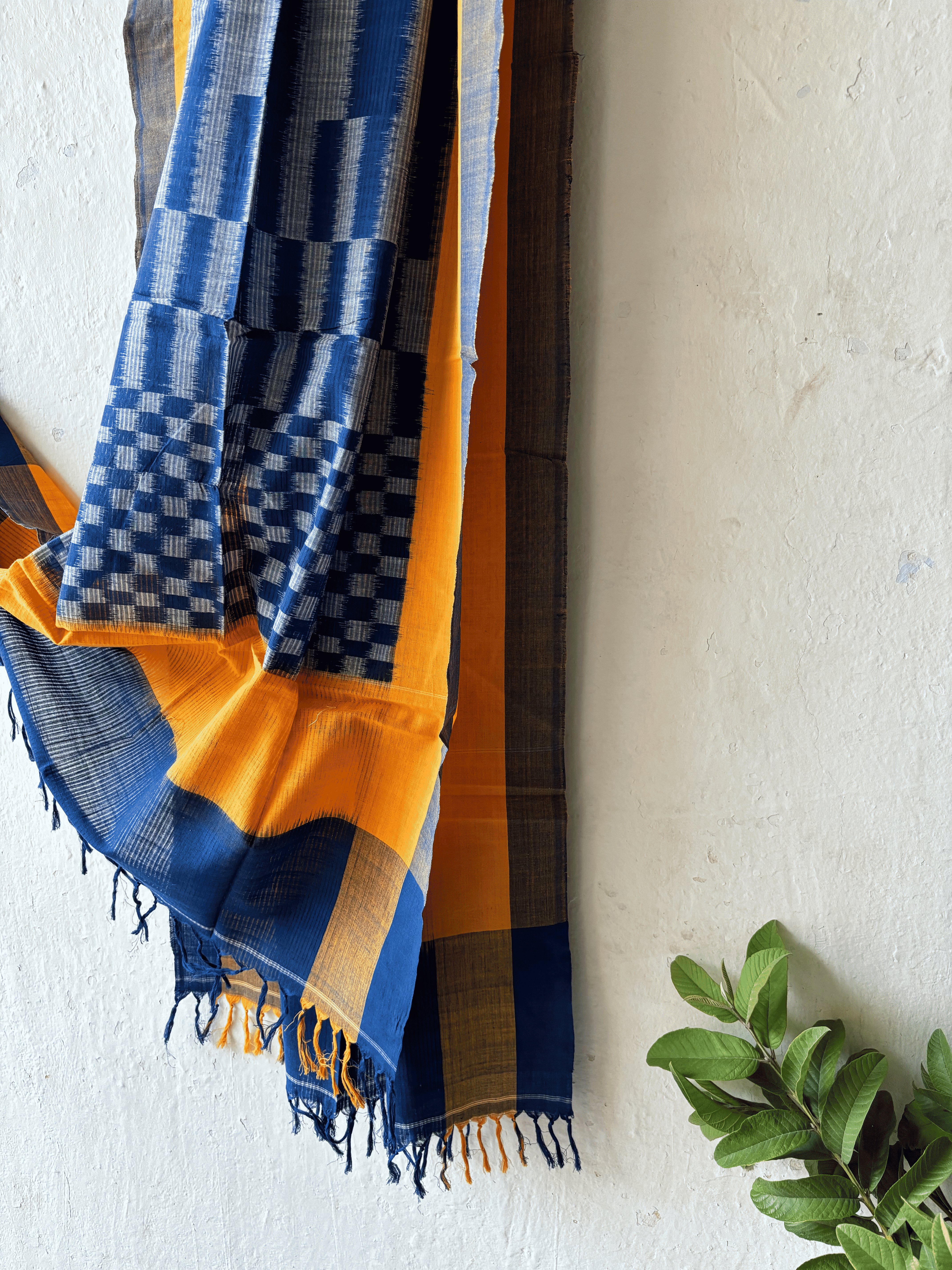 Cotton Ikat Stripe Ikat Duppata
