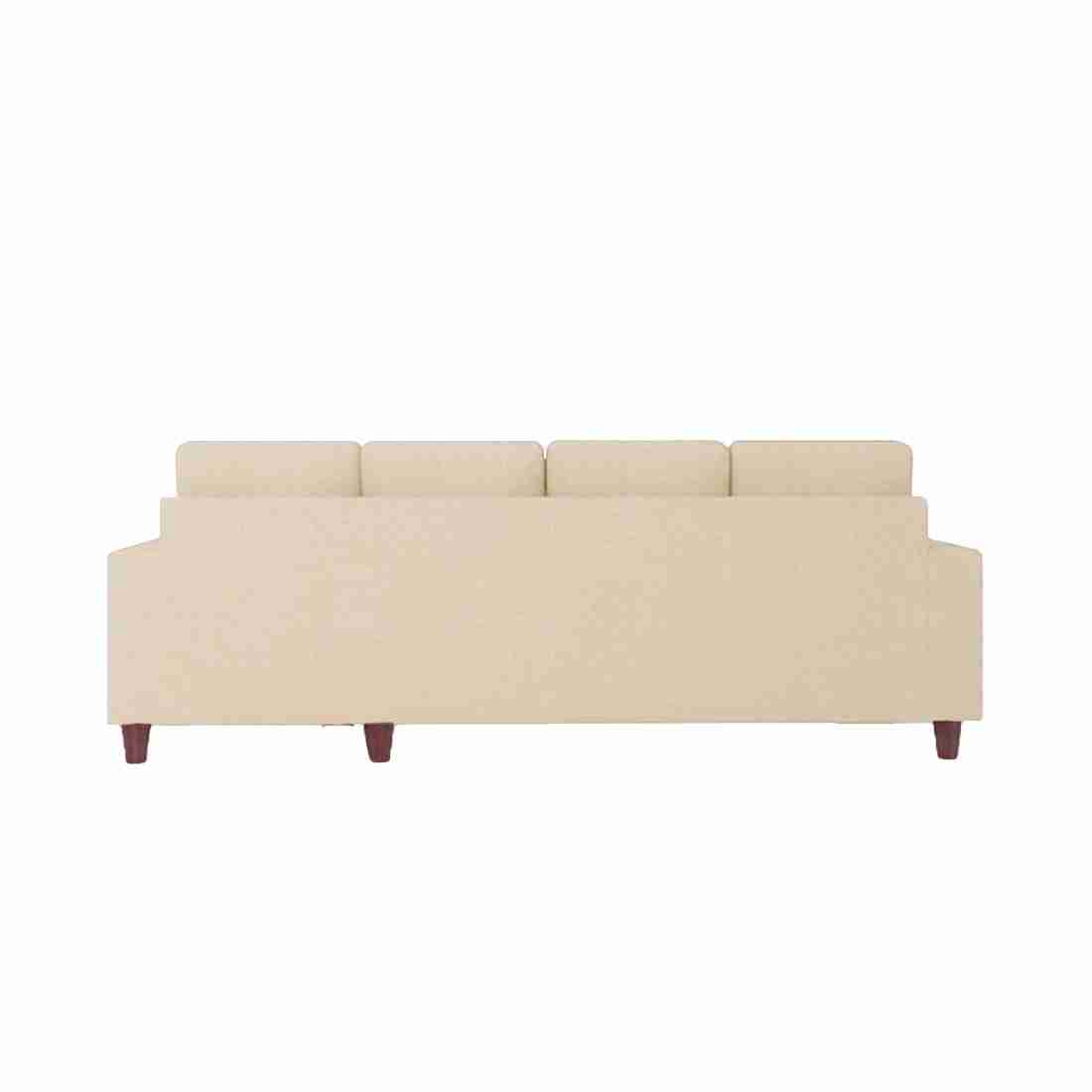 neudot Roman RHS Sectional Sofa for Living Room |6 Person Sofa|Premium Fabric with Cushioned Armrest | Solid Wood Frame|6 Seater in Neo Beige Color