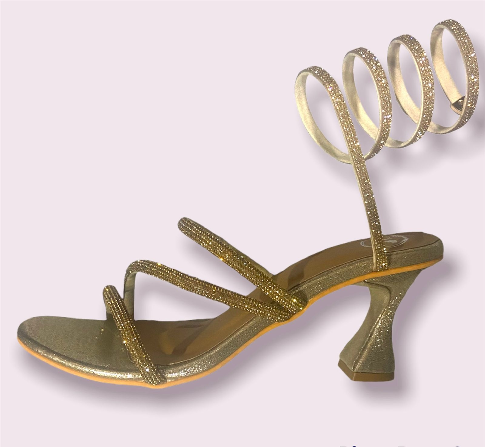 Sana K | Champagne Gold Spring Heel Sandal undefined