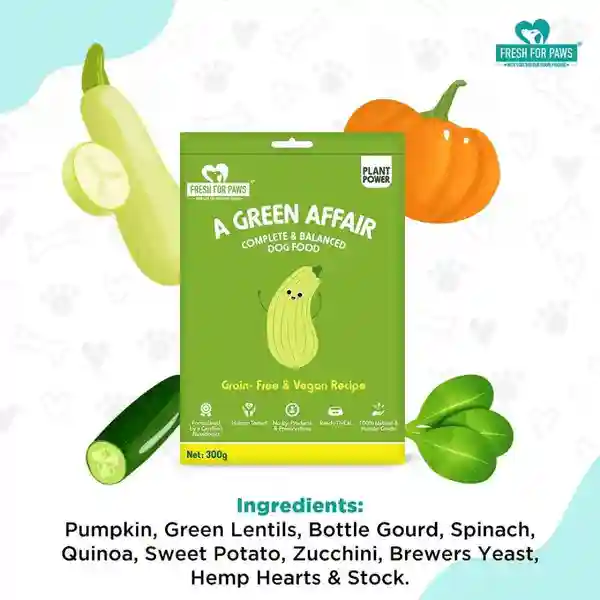 Fresh For Paws A Green Affair For Dogs 100g