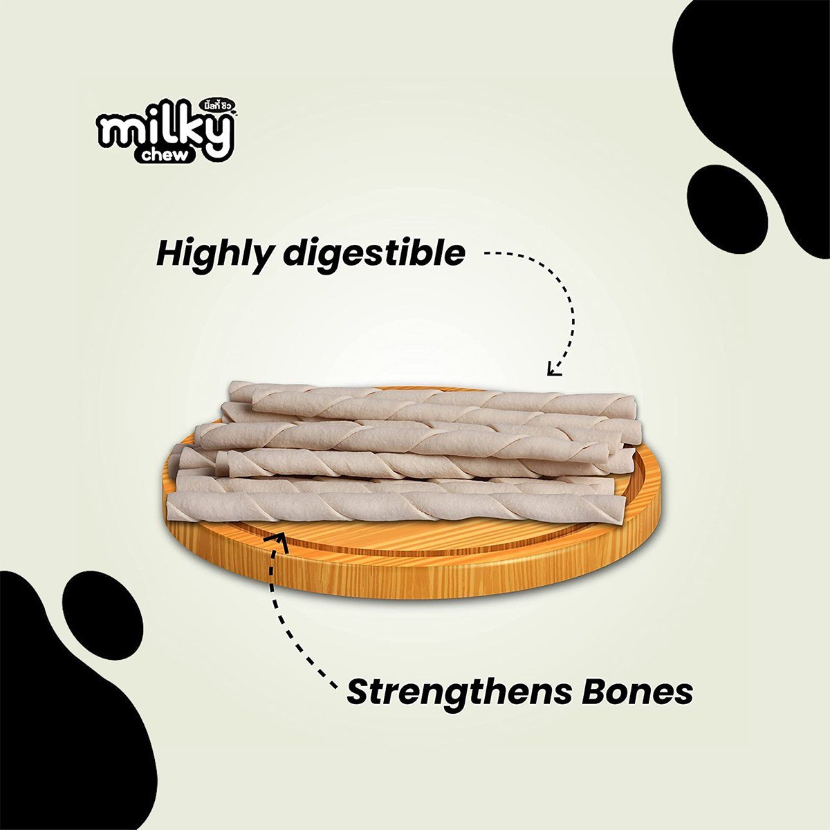 Dogaholic Milky Chew Stick Dog Treat - 30 Pcs