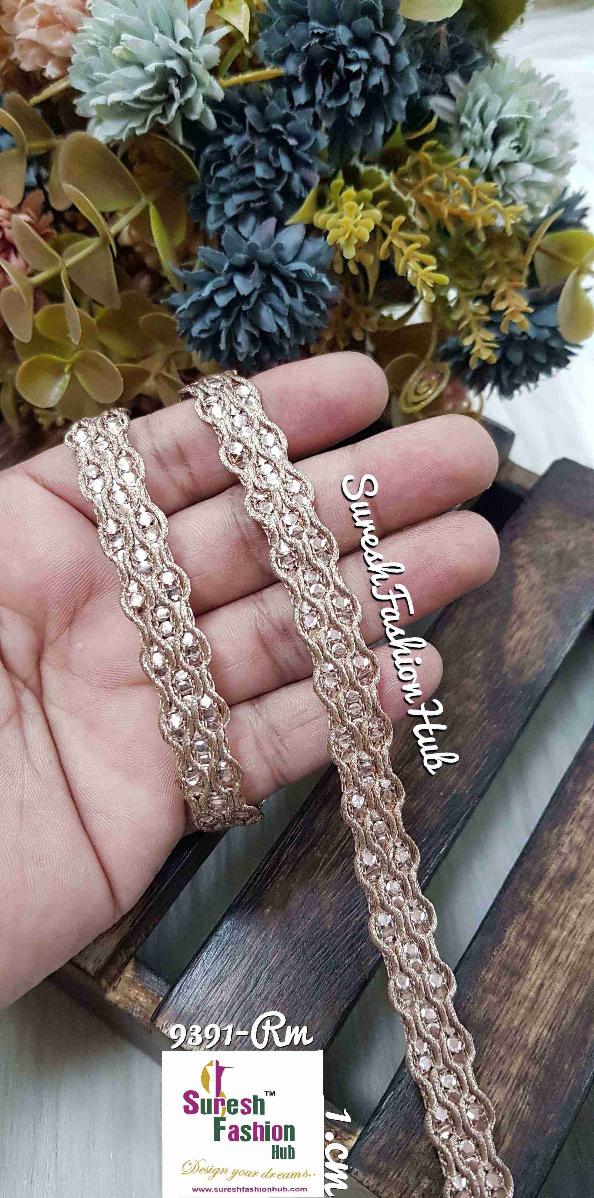 Golden Zari Crafted Grace Designer Trim