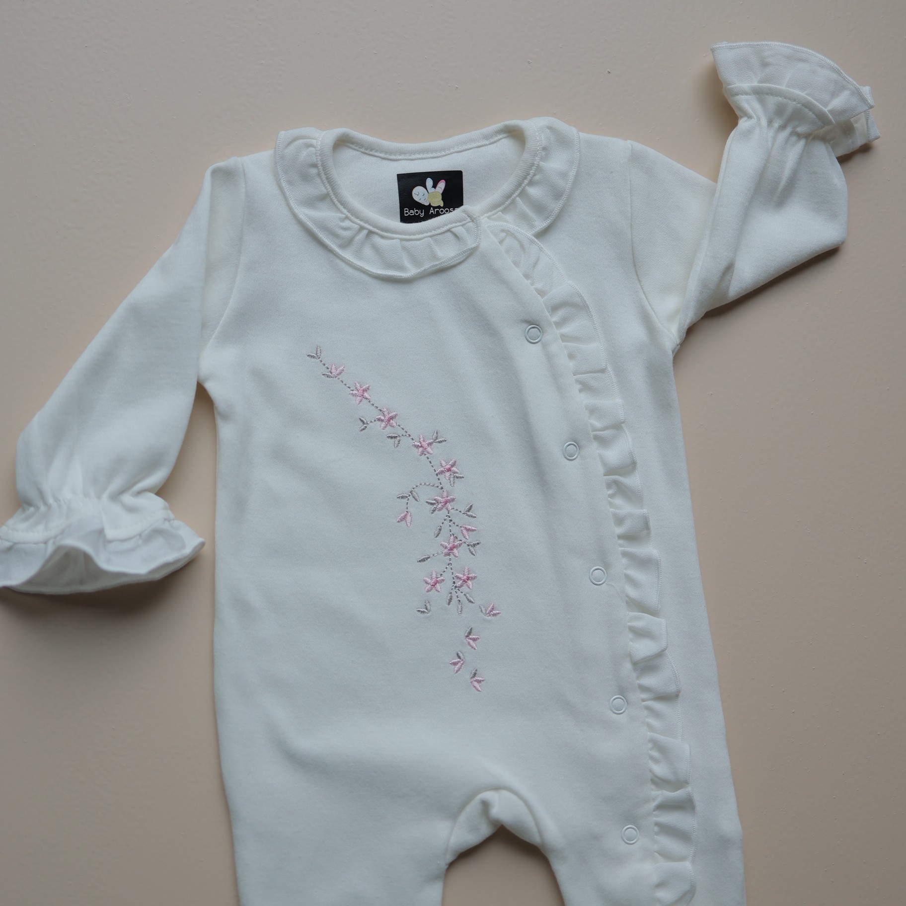 Snow Blossom Baby Romper