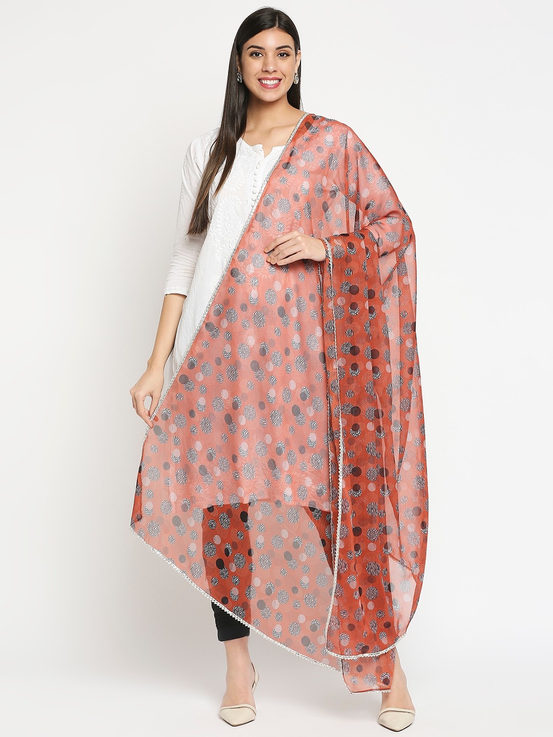 Get Wrapped | Get Wrapped Embroidered & Digital Printed Dupatta Combo for Women - Pack of 2 2