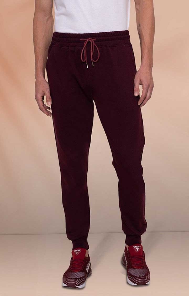 PRONK | French Terry Jogger For Men : Wine