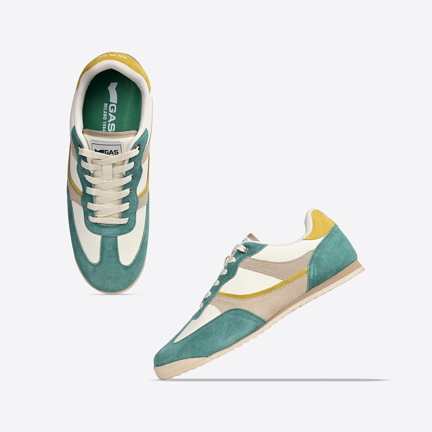 GAS | Men's HyperTrack Green White Sneakers|1
