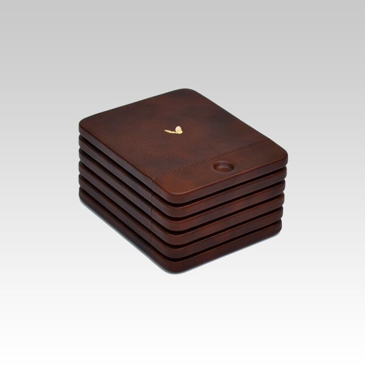 Rectangular Coasters - Set of Six - Classic - Brown