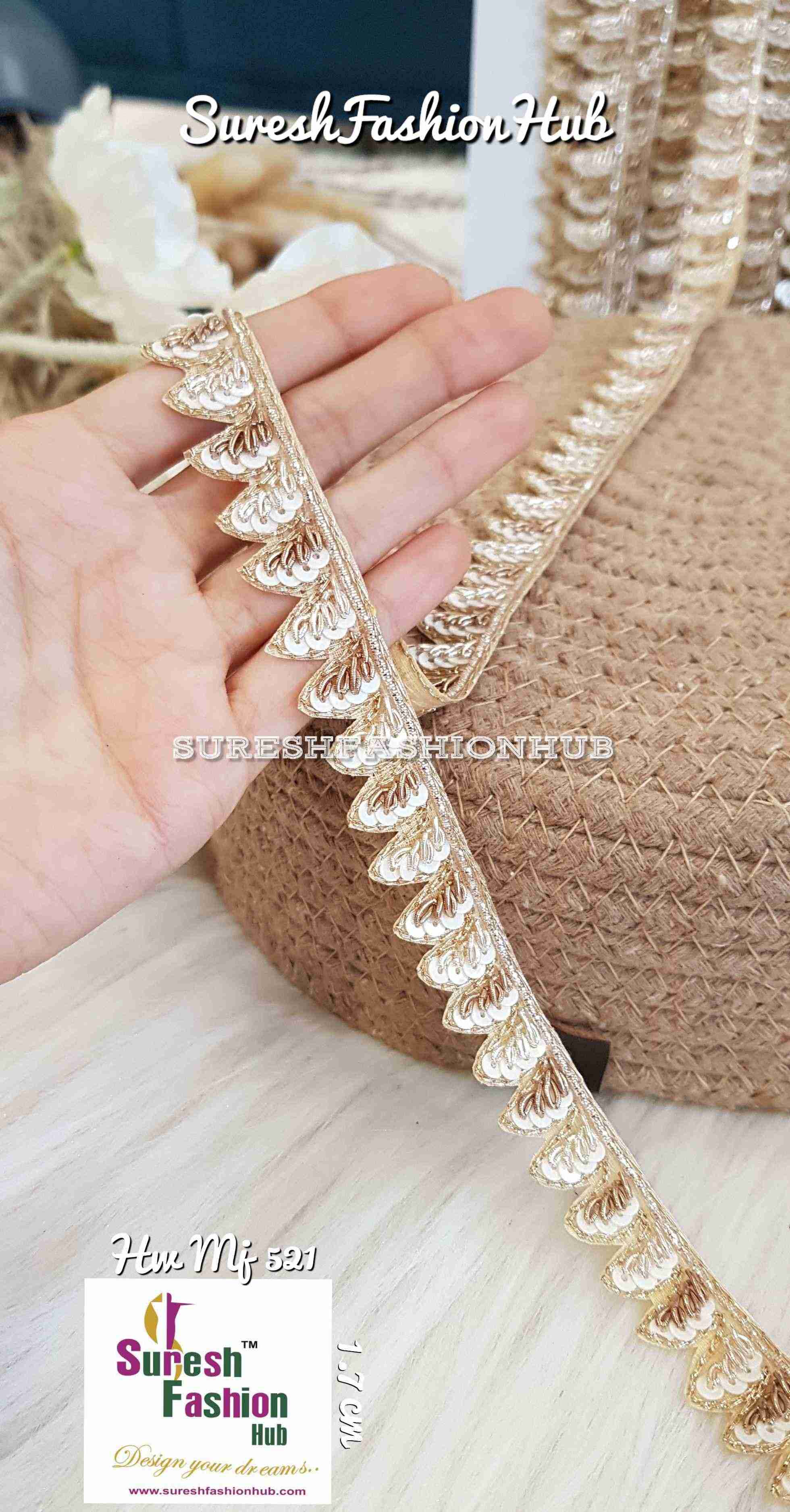 Dual Toned Handwork Designer Trim