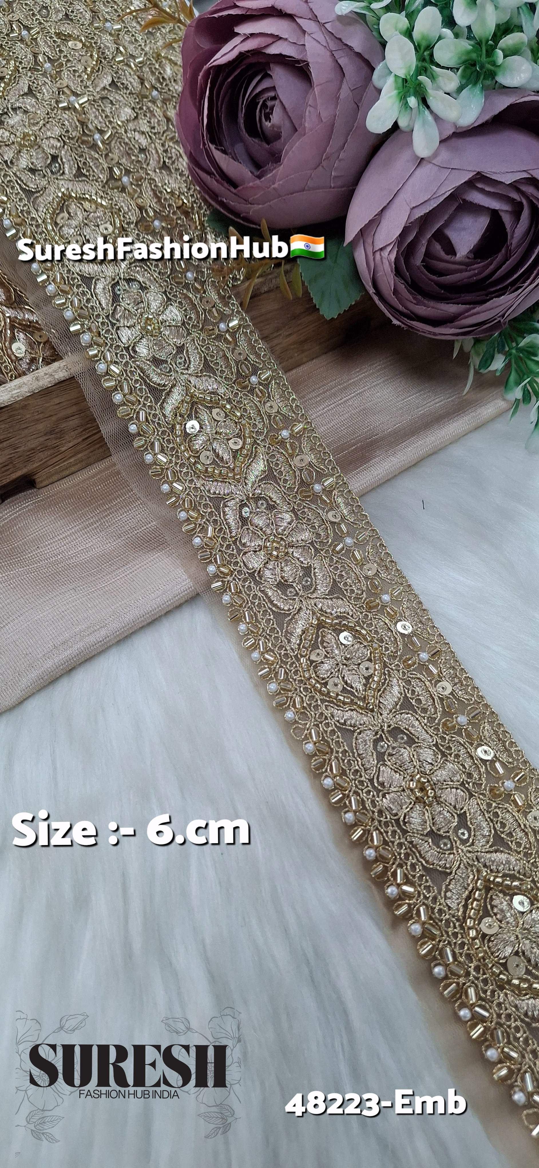 Pearl Elegance Embroidery Lace