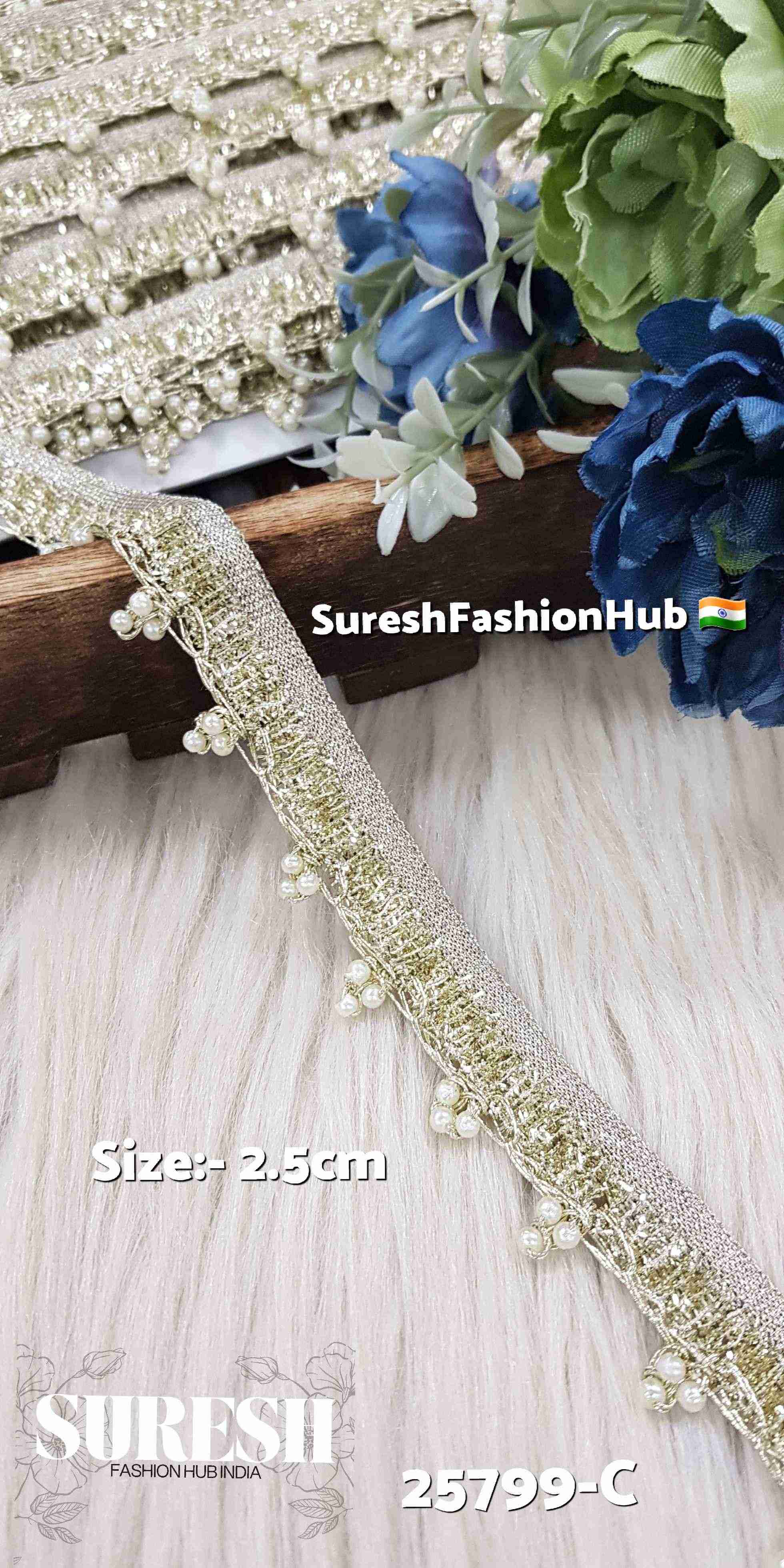 Golden Glow Jhalar Hanging Lace