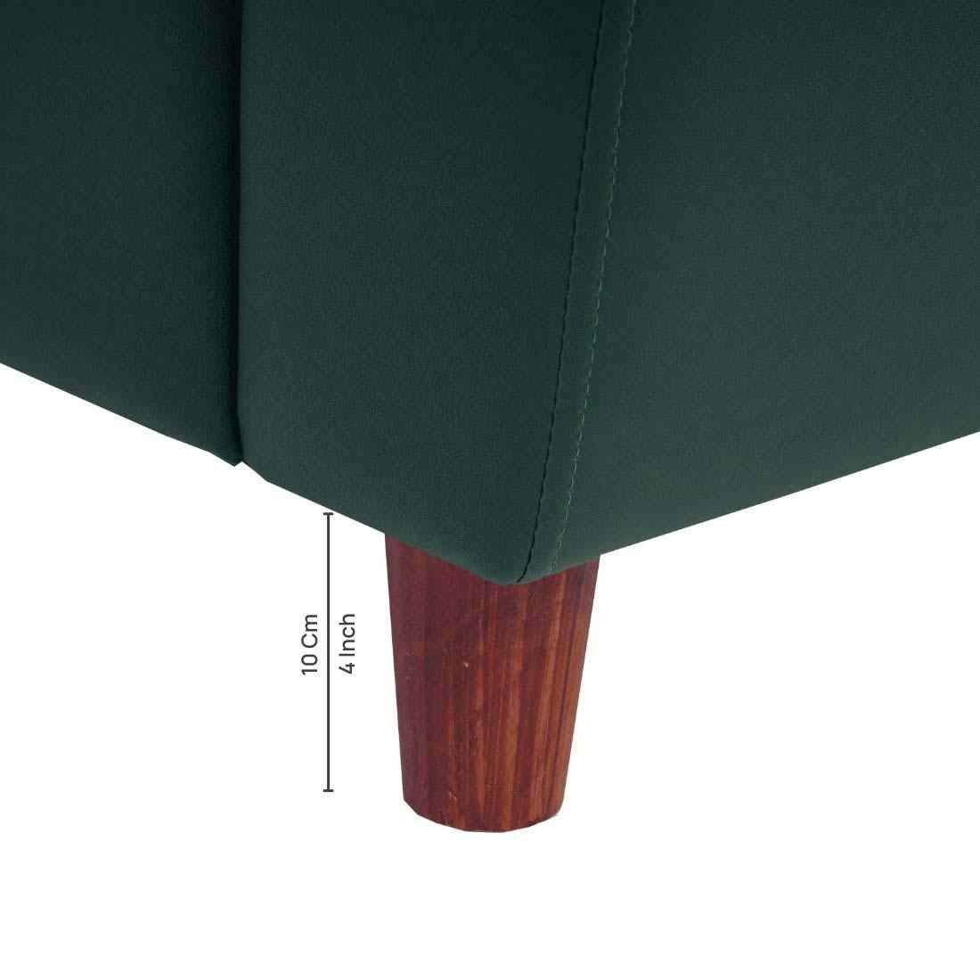 neudot Scott Sofa for Living Room |3 Persons Sofa|Premium Leatherette with Cushioned Armrest | Solid Wood Frame|3 Seater in Castle Green Color