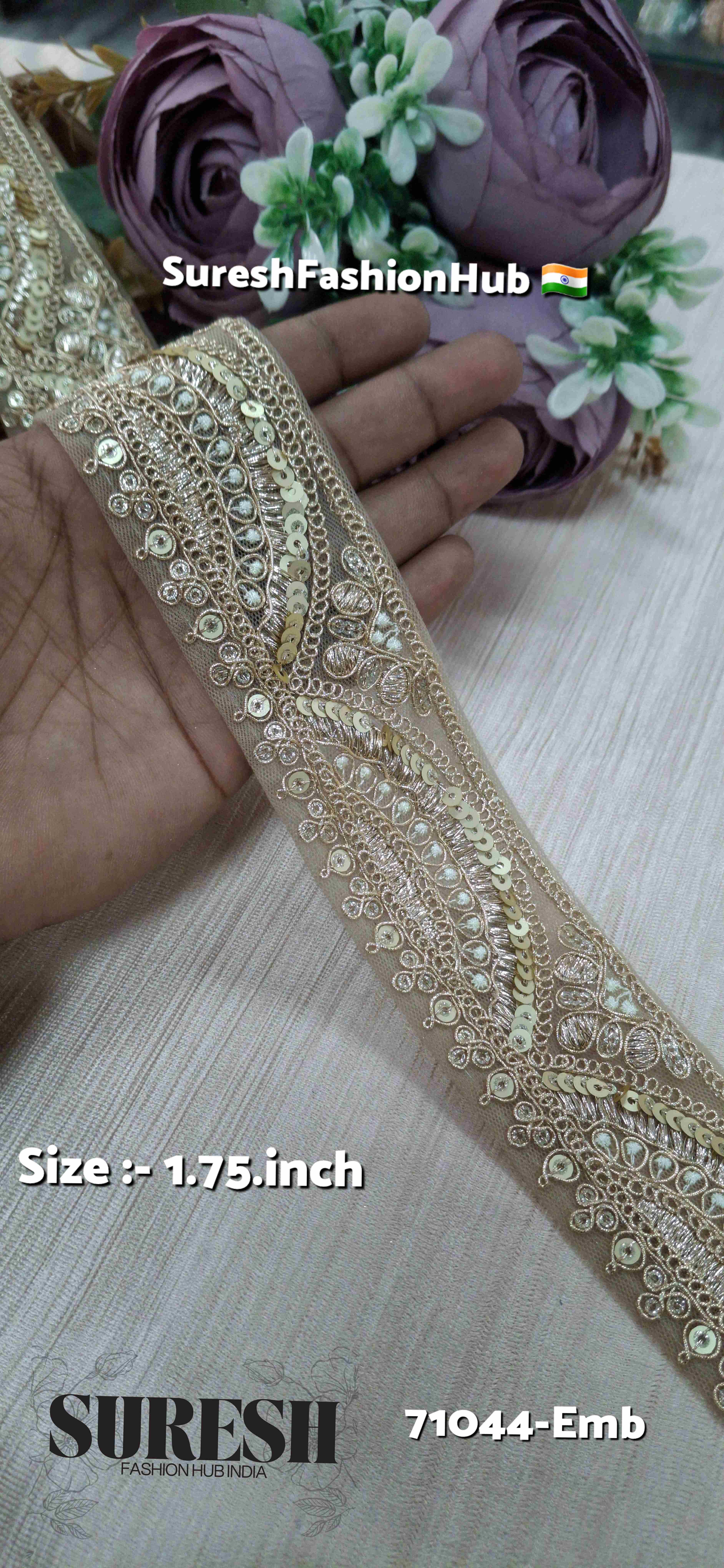 Pearl Scalloped Embroidery Lace