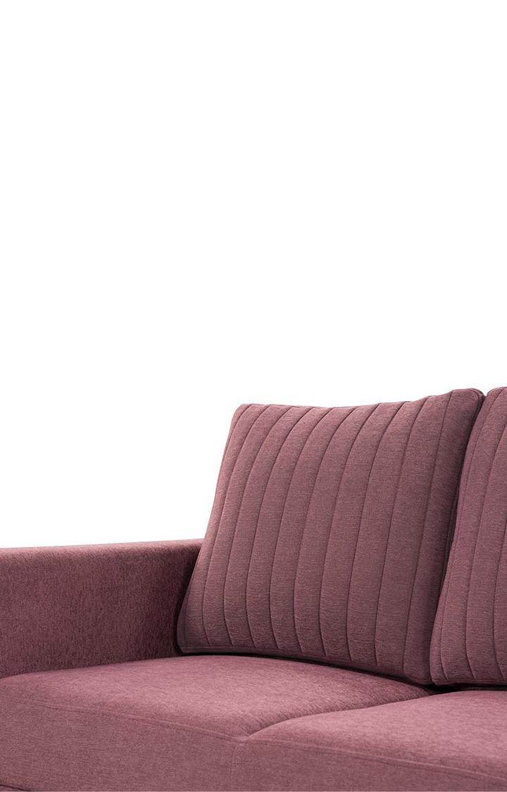 neudot Roman Sofa for Living Room |3 Persons Sofa|Premium Fabric with Cushioned Armrest | Solid Wood Frame|3 Seater in Ceramic Pink Color