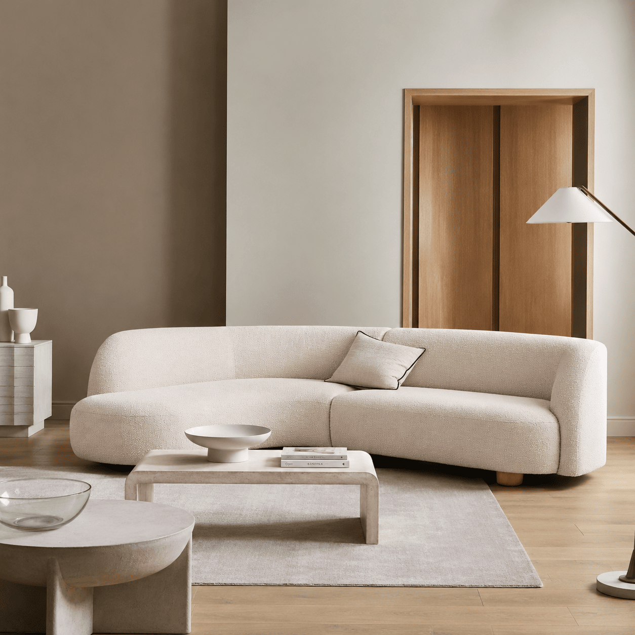 west elm | Laurent 2-Piece Wedge Chaise Sectional, Alabaster