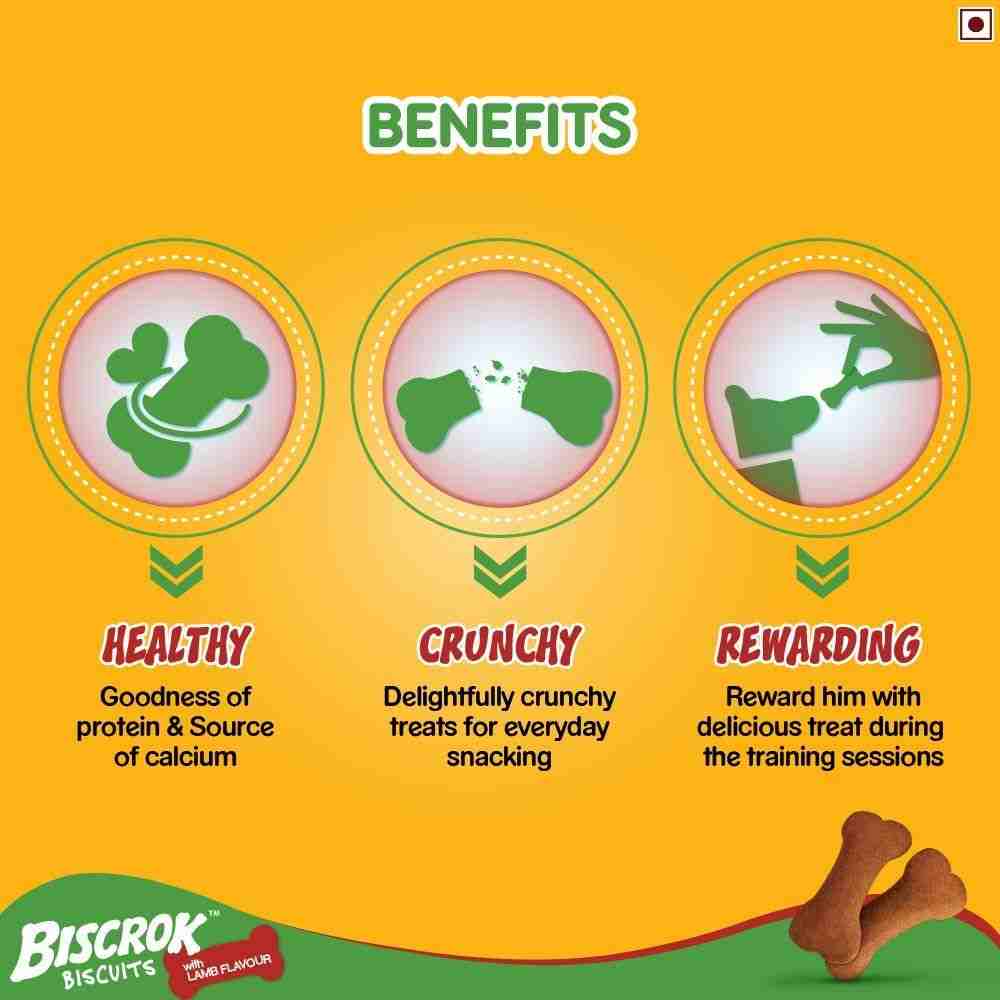 Pedigree Biscrok Biscuits With Lamb Treats for Dogs