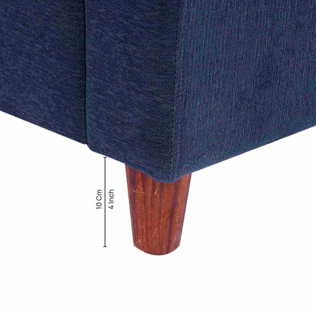 neudot Roman Sofa for Living Room |1 Person Sofa|Premium Fabric with Cushioned Armrest | Solid Wood Frame|1 Seater in Cobalt Blue Color