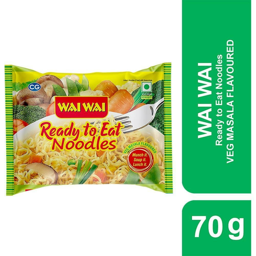 Wai Wai Ready To Eat Veg Masala Flavoured Instant Noodles 70 G