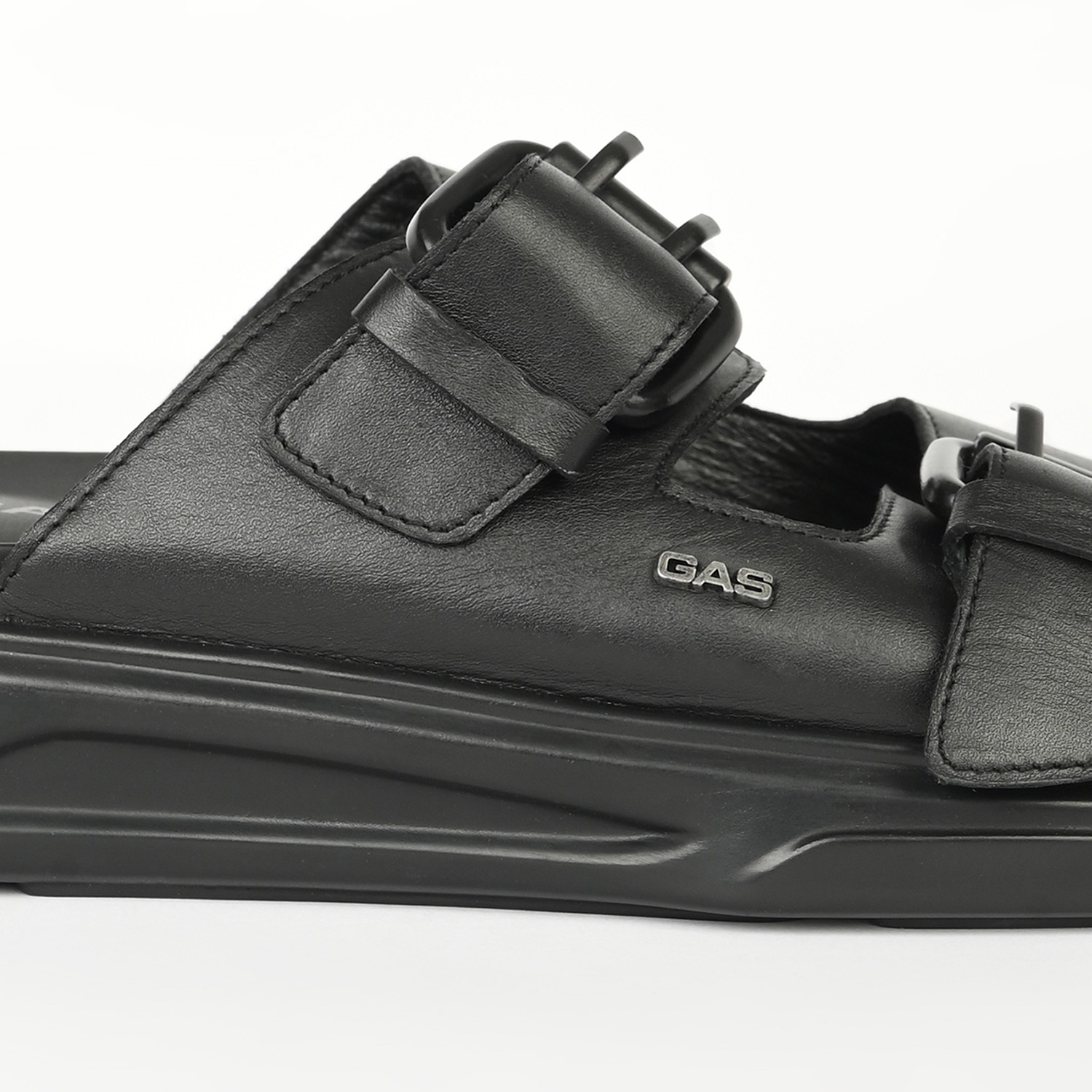 Men’s Black Tier Buckle Sandals