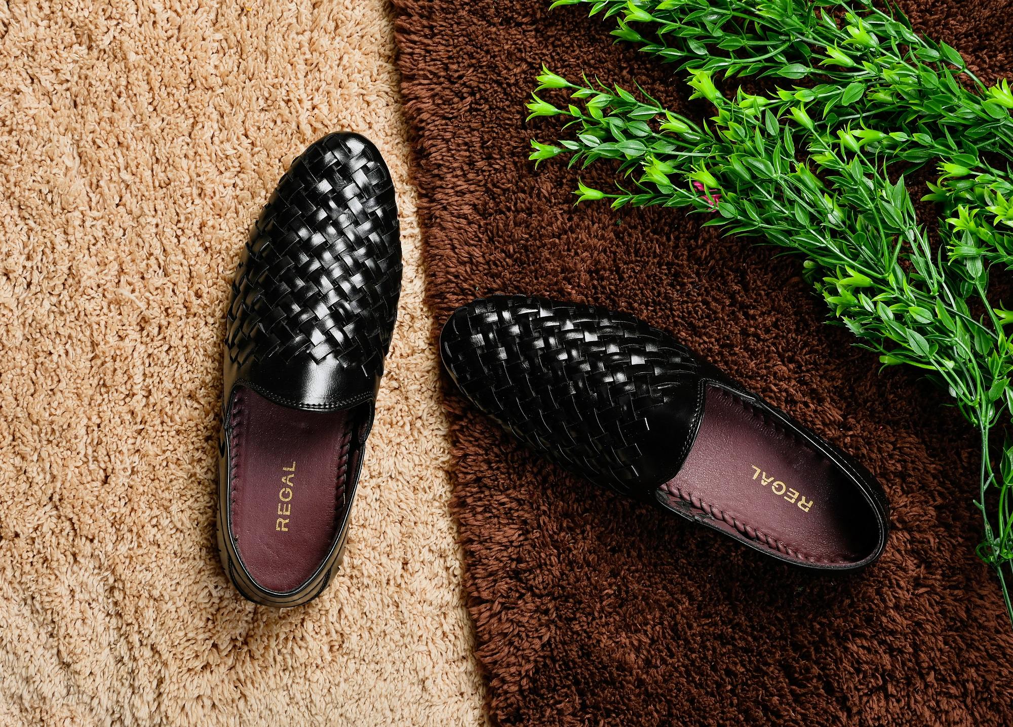 Men's Black Leather Sandals