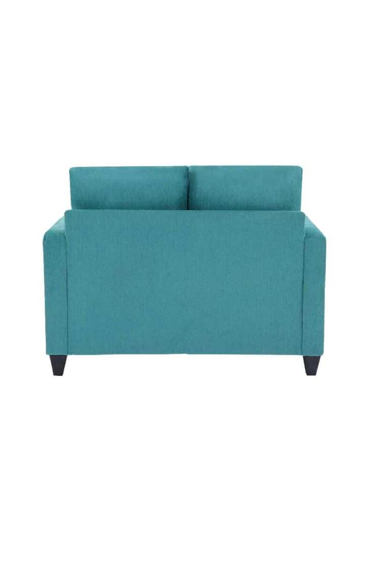 neudot Saya Sofa for Living Room |2 Persons Sofa|Premium Fabric with Cushioned Armrest | Solid Wood Frame|2 Seater in Saya Teal Color